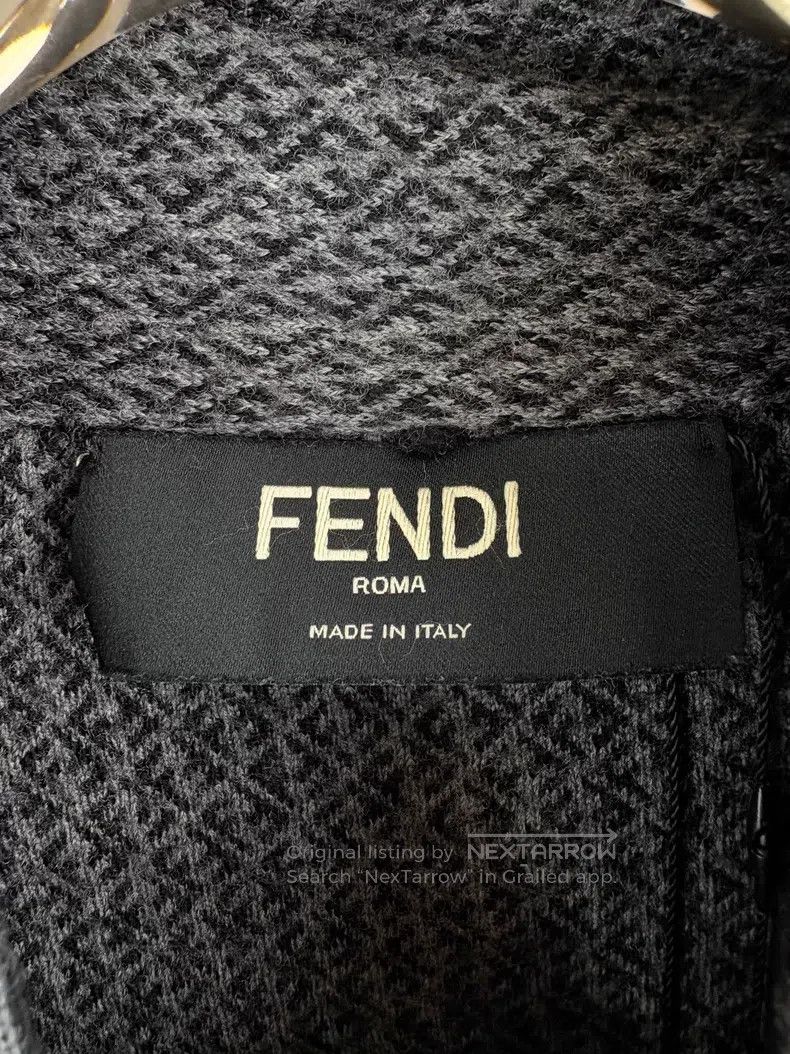 Fendi Fendi Black lining all-over print wool zipper jacket Size US L / EU 52-54 / 3 - 4 Thumbnail
