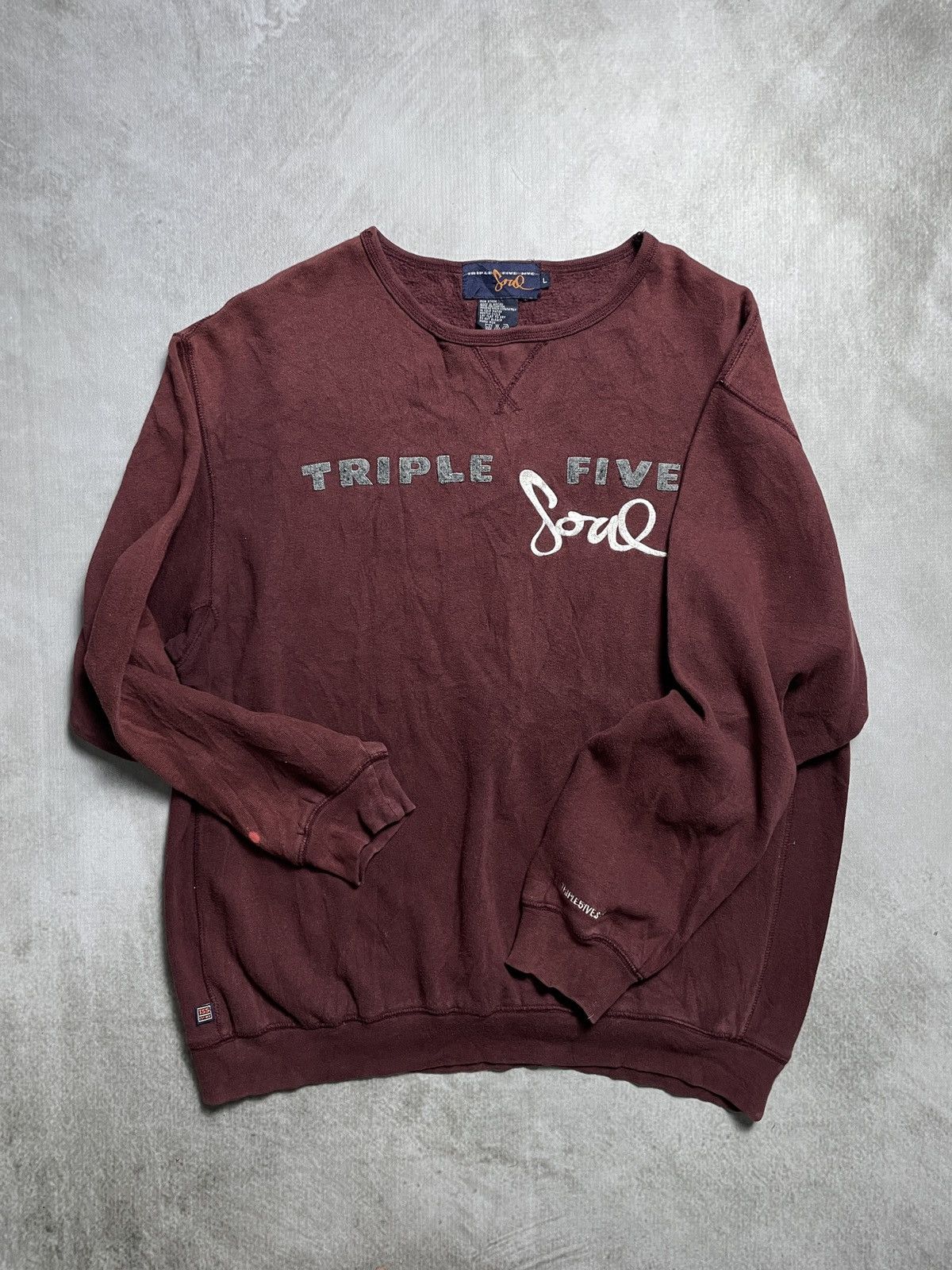 Triple 5 Soul 1990’s Tripel Five Soul NYC Fased Sweatshirt Size US L / EU 52-54 / 3 - 3 Thumbnail