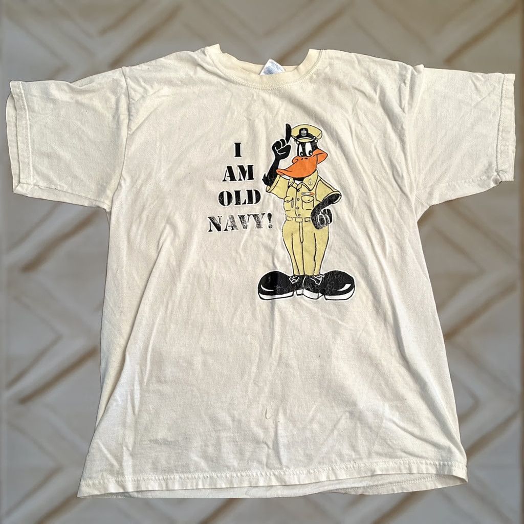 Old Navy US Navy I Am Old Navy Military Duck White Shirt L Men Large T-Shirt White Size US L / EU 52-54 / 3 - 1 Thumbnail