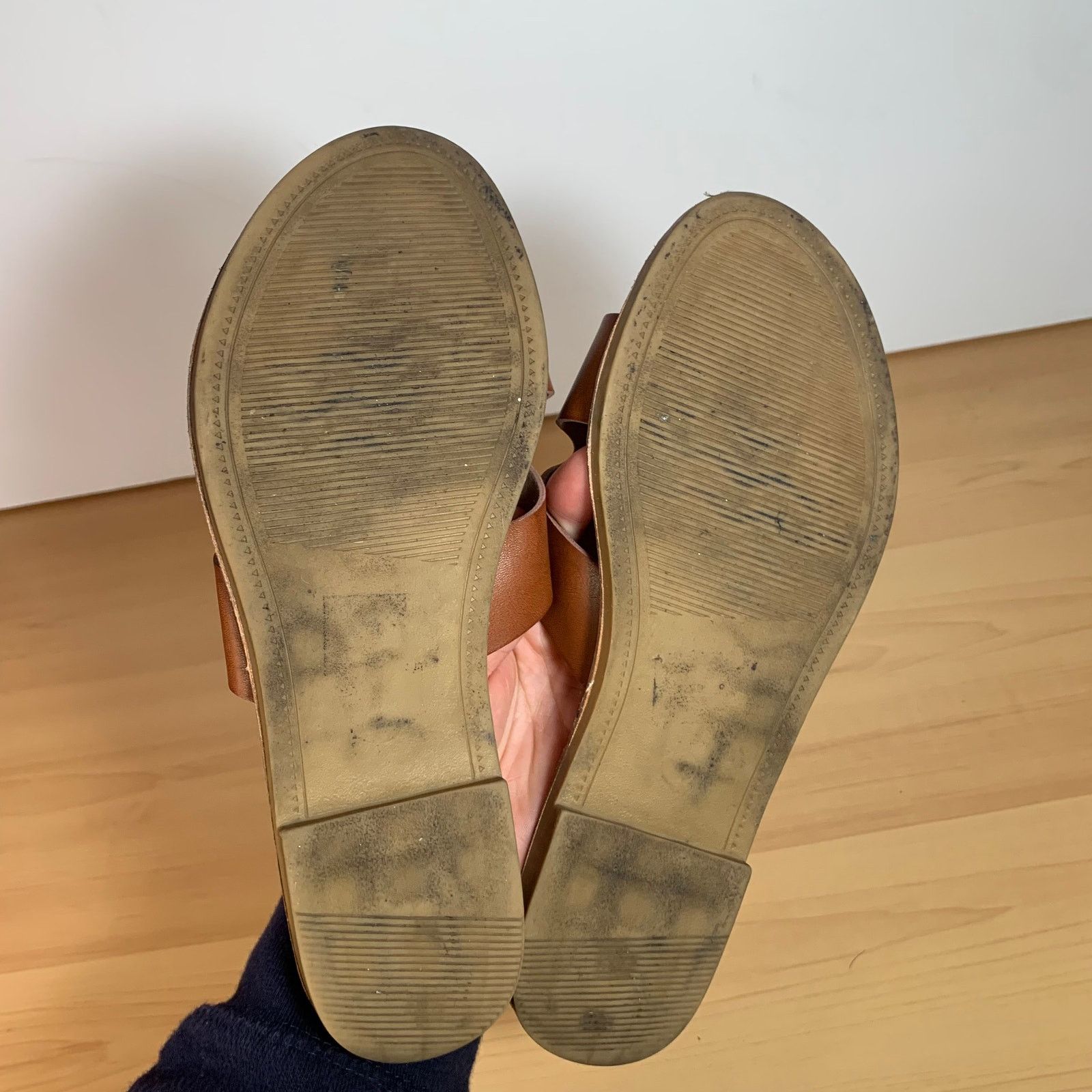 Other Women's Faux Leather Brown Slip-On Sandals Size 6.5 Size US 6.5 / IT 36.5 - 4 Thumbnail