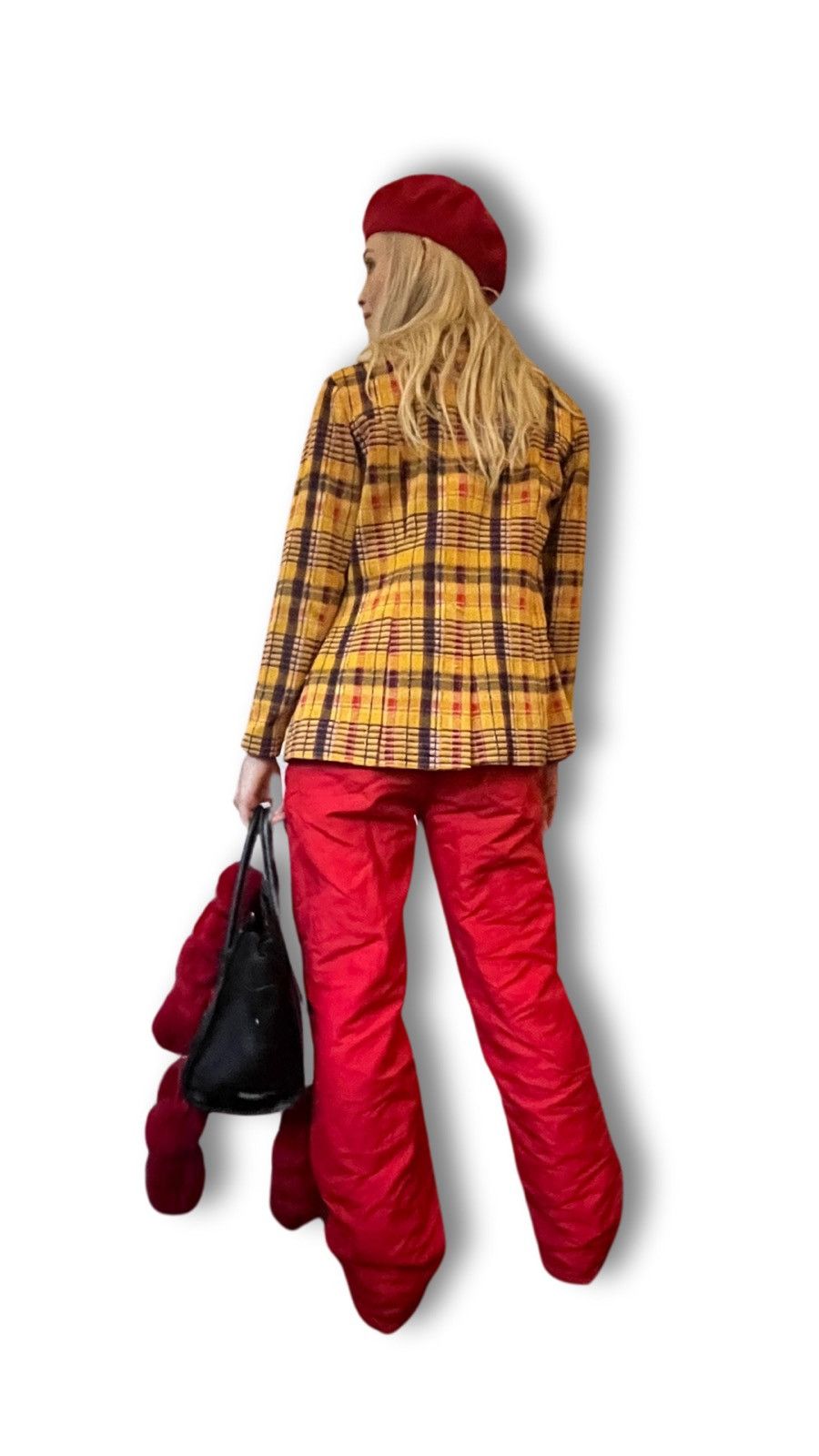 Vintage Rare House of Genius Coutuier Vintage Plaid Blazer Size S / US 4 / IT 40 - 2 Thumbnail