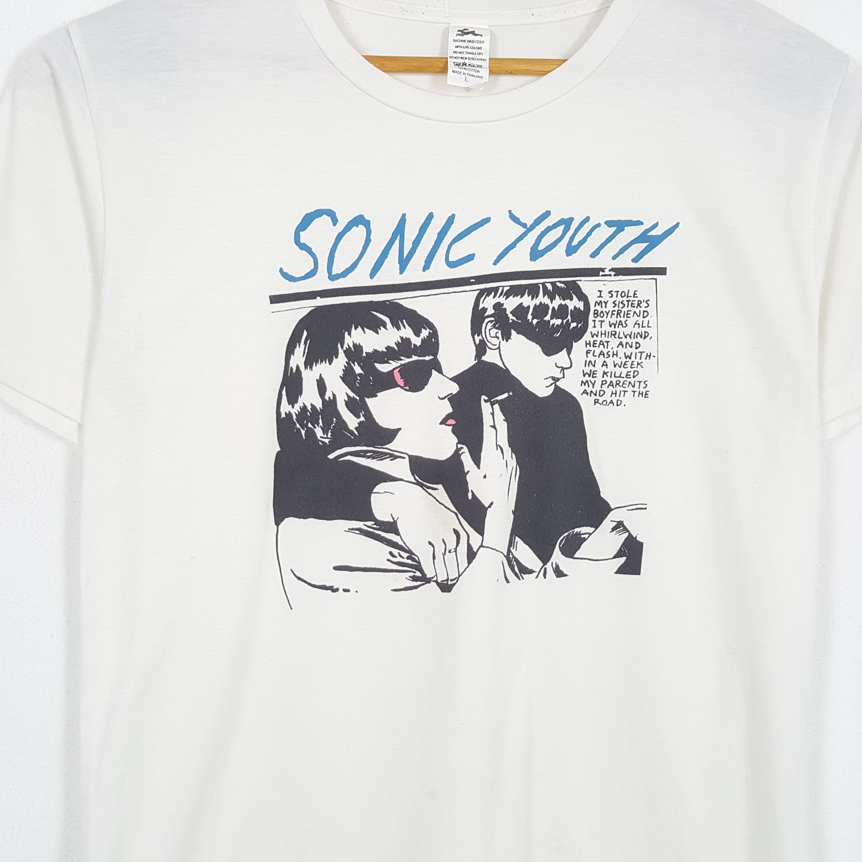 Band Tees × Vintage Vintage SONIC YOUTH American Rock Band T-Shirts Size US M / EU 48-50 / 2 - 2 Thumbnail