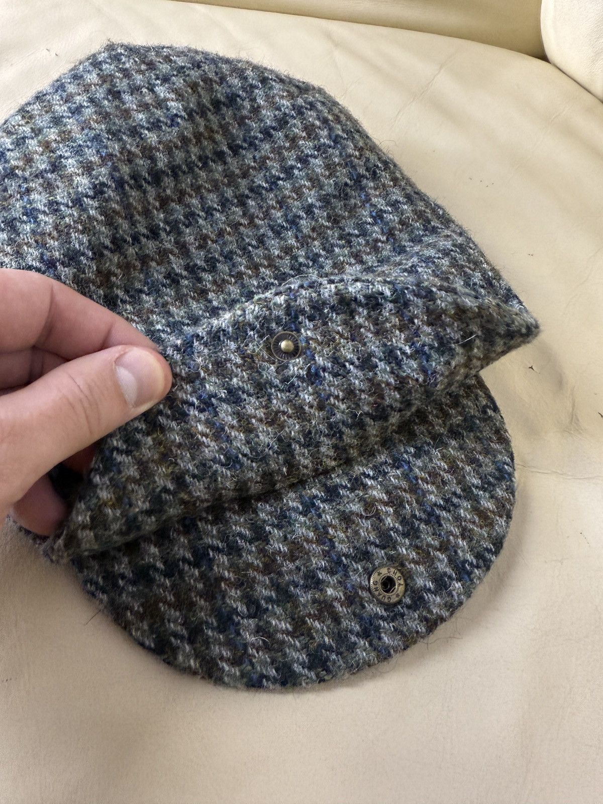 Harris Tweed Harris Tweed By Debenhams Tress & co flat cap wool Size ONE SIZE - 4 Thumbnail