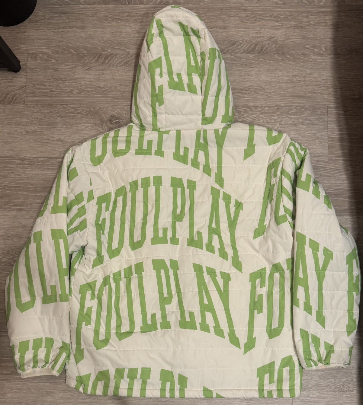 Foulplay Company Foulplay Collegiate Logo All Over Puffer Jacket Cream Size US XL / EU 56 / 4 - 2 Thumbnail