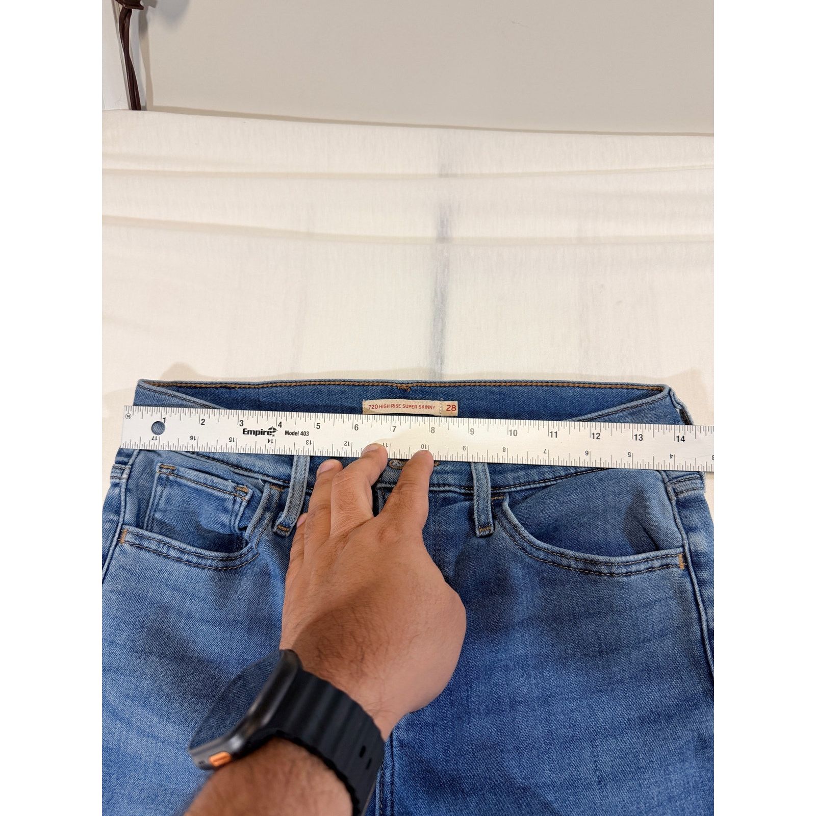 Levi's Levi’s 720 High Rise Super Skinny Jeans Women’s Blue Denim Size 28" / US 6 / IT 42 - 6 Thumbnail