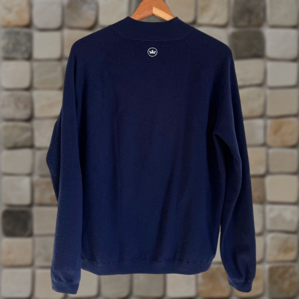 Peter Millar Peter Millar Crown Crafted 1/4 Zip Pullover Sweater Mens L Navy Wool Blend Long Sleeve Size US L / EU 52-54 / 3 - 1 Thumbnail