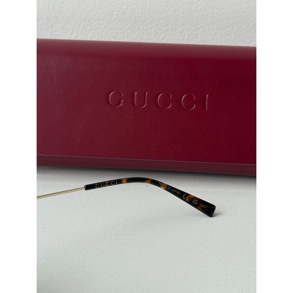 Gucci NEW Gucci GG1981S 001 Black Gold Aviator Sunglasses $545 Size ONE SIZE - 7 Thumbnail