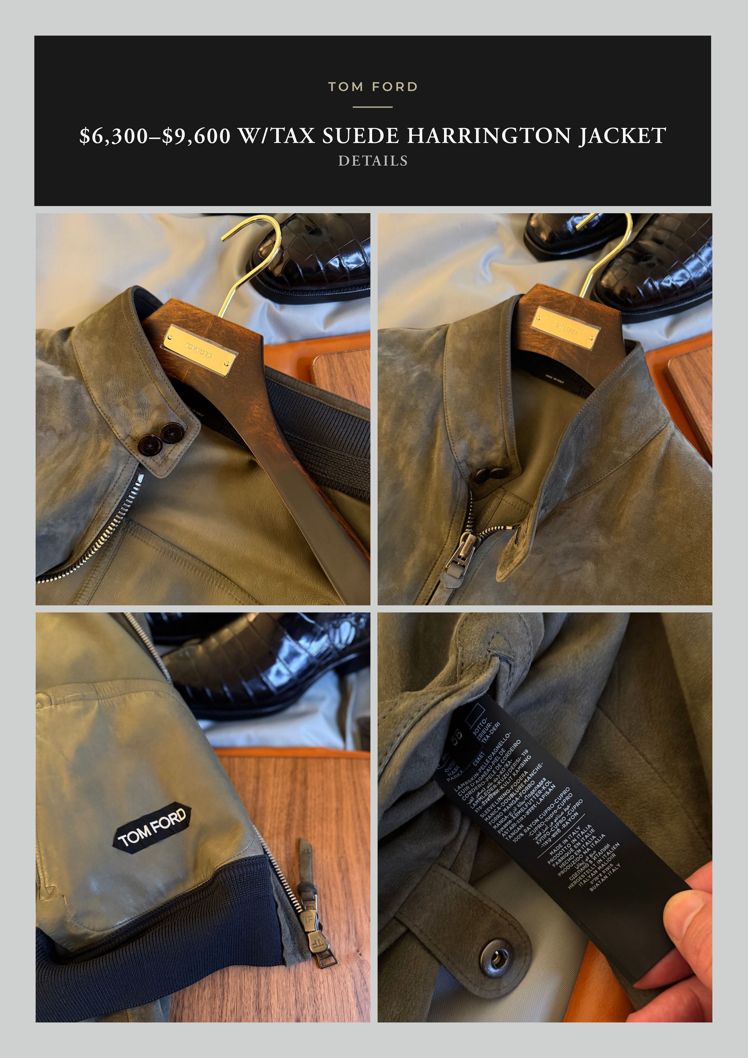 Tom Ford Fits 52, Coveted Rare $6,300 w/tax TOM FORD Suede Jacket, Size US XL / EU 56 / 4 - 21 Thumbnail