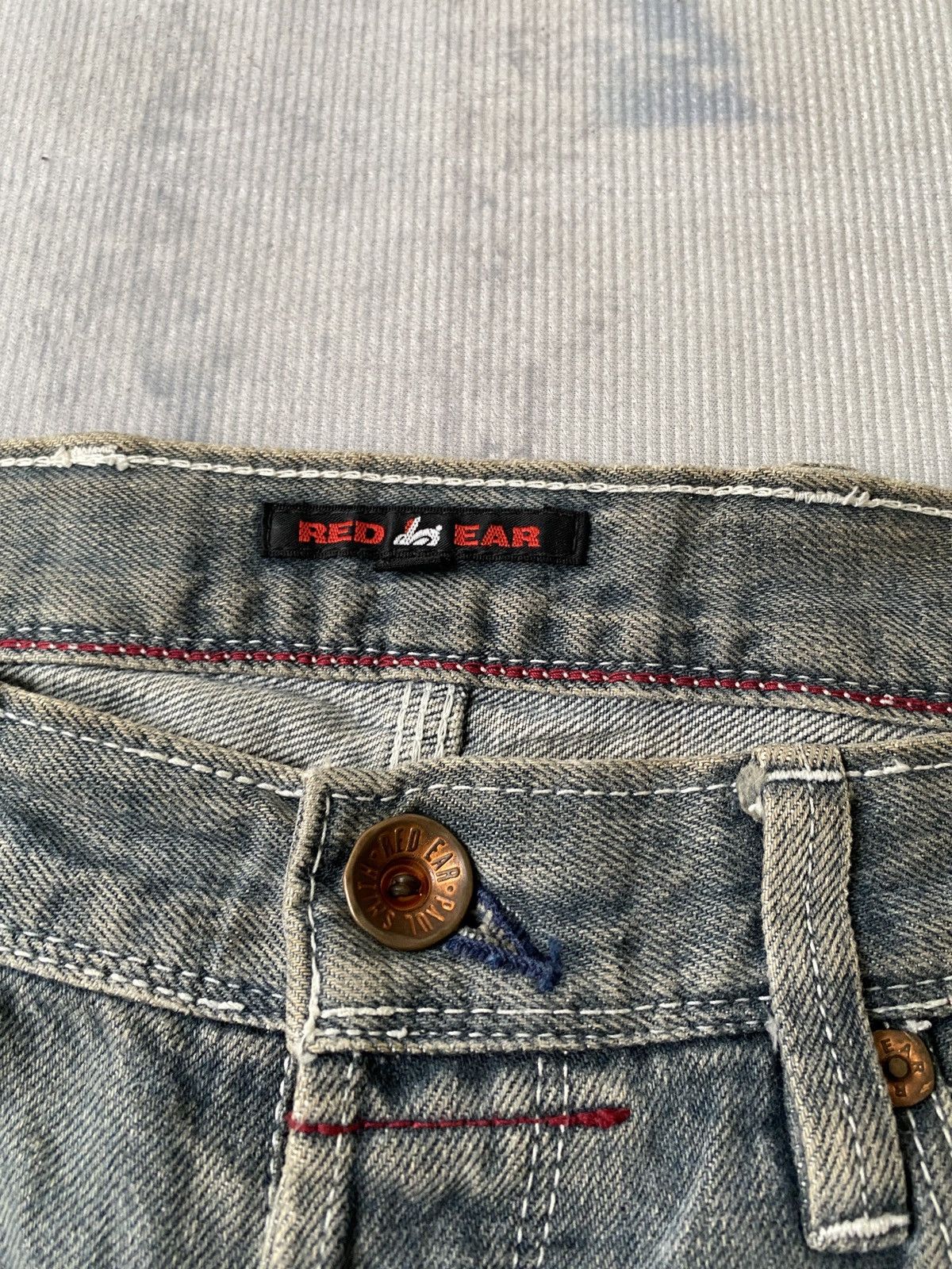 Japanese Brand × Paul Smith × Paul Smith Red Ear Red Ear Paul Smiths Rusty Washed Faded Denim Size US 31 - 19 Thumbnail