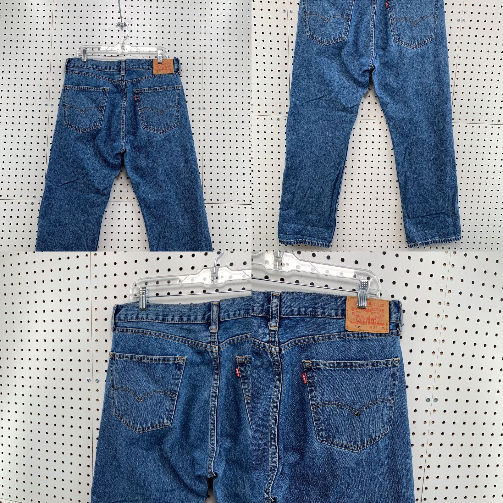 Levi's VINTAGE Levi's 505 Blue Denim Jeans Mens Size 36x30 Straight Levi's 505 Blue Denim Jeans Mens Size 36x30 Straight Leg Blue Size US 36 / EU 52 - 9 Thumbnail