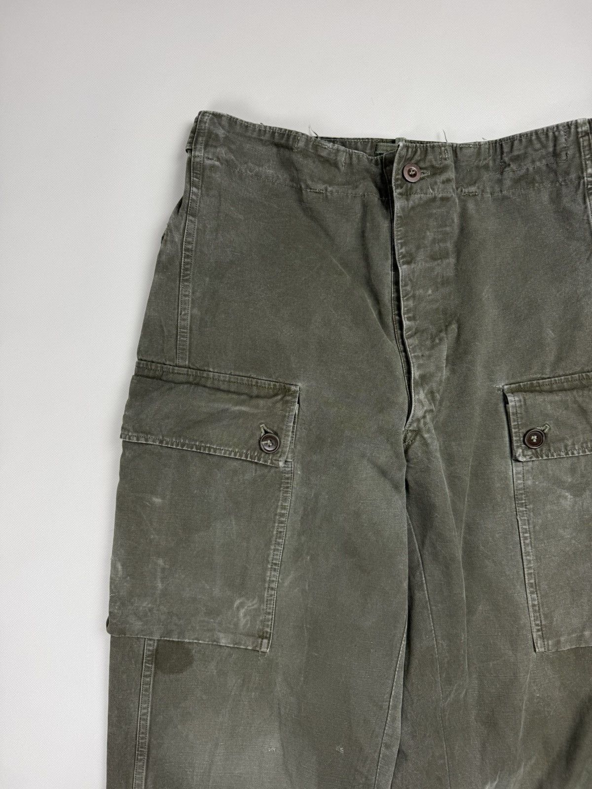 Vintage 950s Belgian Army A.M. Seynaeve Cargo Trousers Pants Size US 30 / EU 46 - 6 Thumbnail