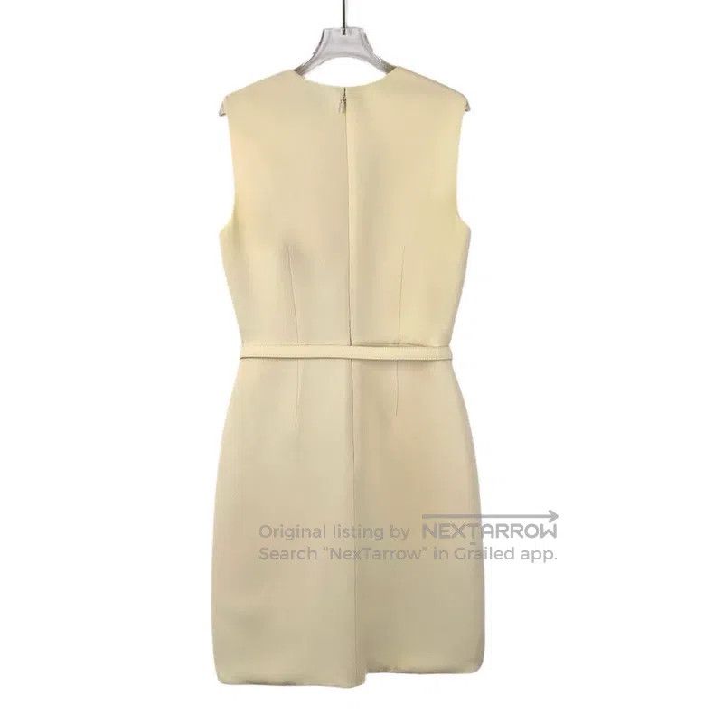 Fendi Fendi Beige Belt Merino Wool Round Neck Sleeveless Dress Size XS / US 0-2 / IT 36-38 - 2 Thumbnail