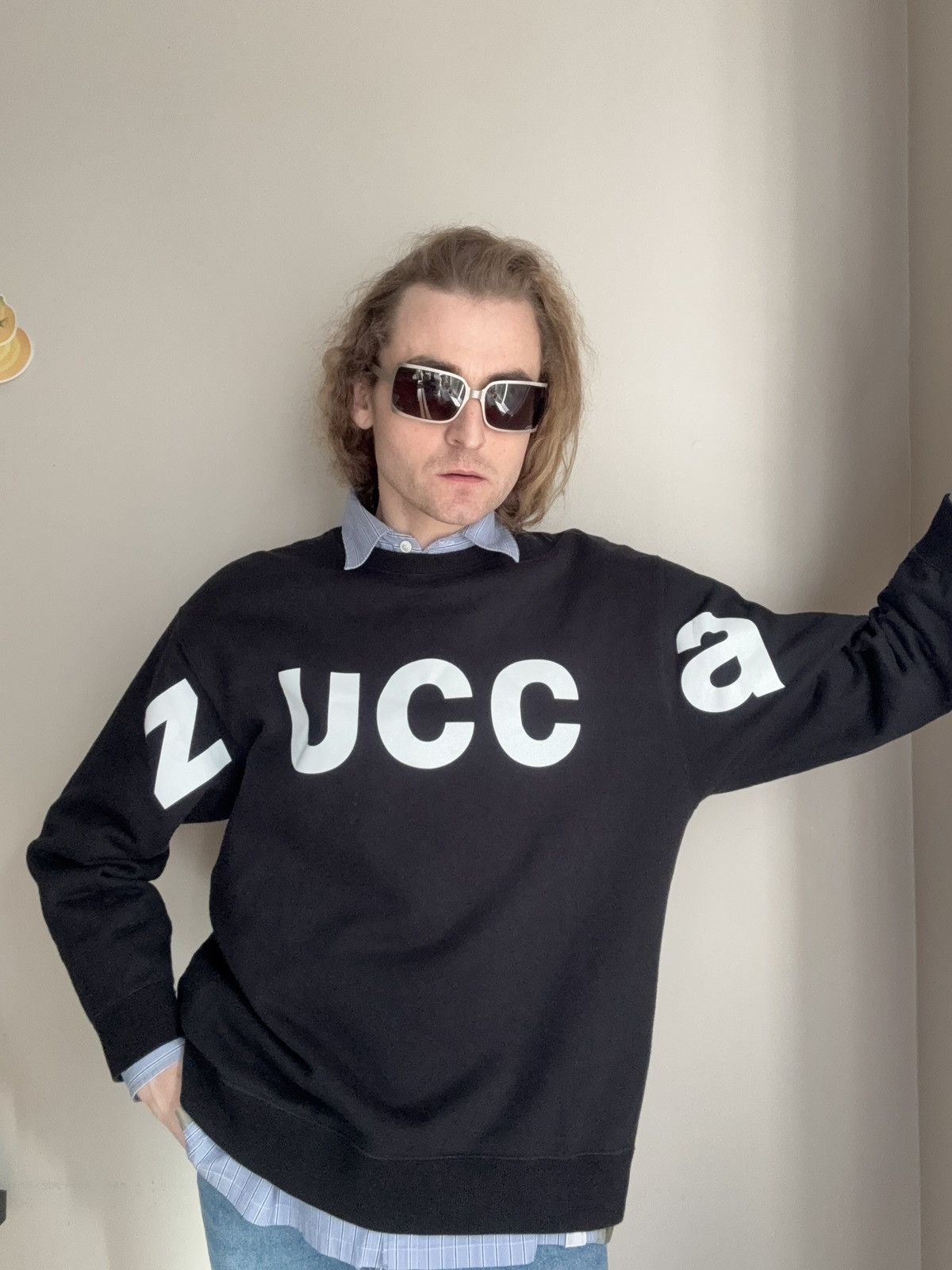 CABANE de ZUCCa ZUCCA XL Logo Crewneck Sweatshirt Size US XL / EU 56 / 4 - 15 Thumbnail
