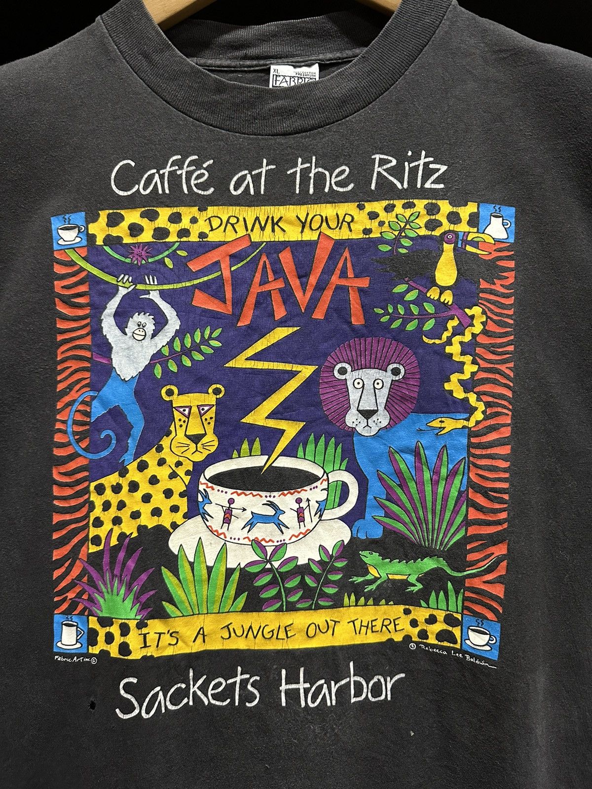 Vintage Vintage 90s Sackets Harbor By Rebecca Lee Balawin Art Tee Size US XL / EU 56 / 4 - 2 Thumbnail