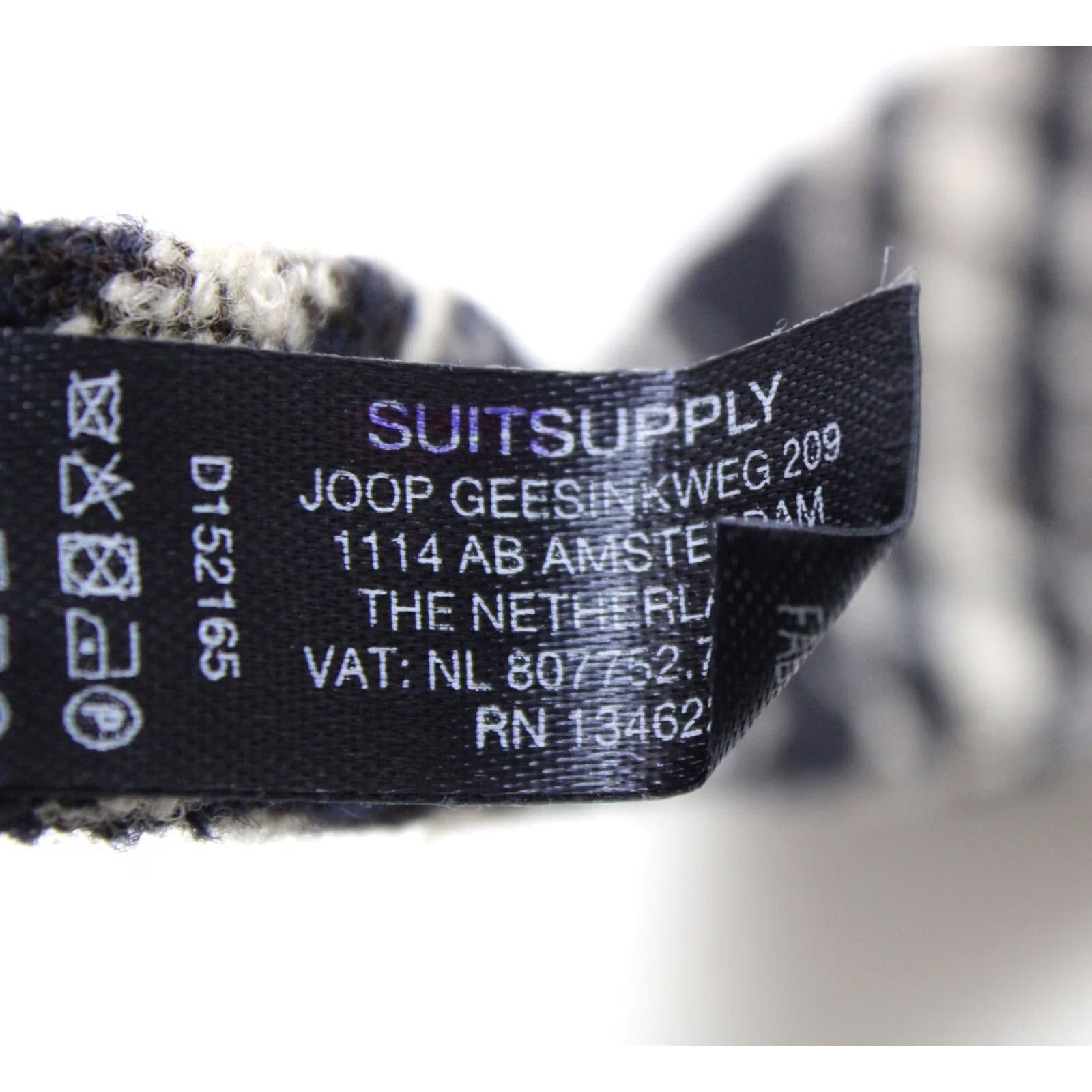 Suitsupply Suitsupply Check Navy Bow Tie Men's ONE SIZE Wool Blend Adjustable Tied Size ONE SIZE - 4 Thumbnail