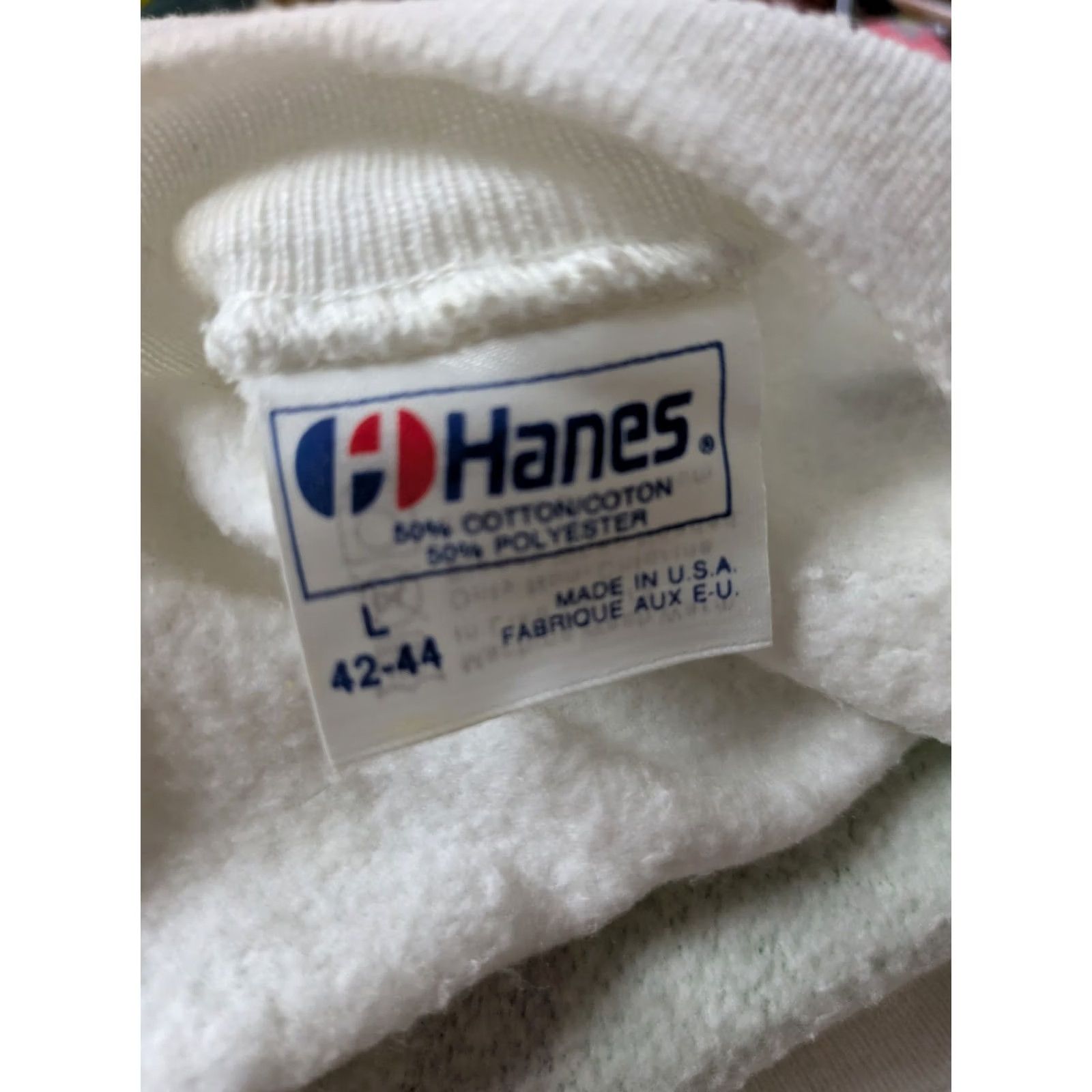Hanes VINTAGE Hanes USA Split Tee Golf Florida FL Crewneck Sweatshirt Large 80s 90s White Size US L / EU 52-54 / 3 - 5 Thumbnail