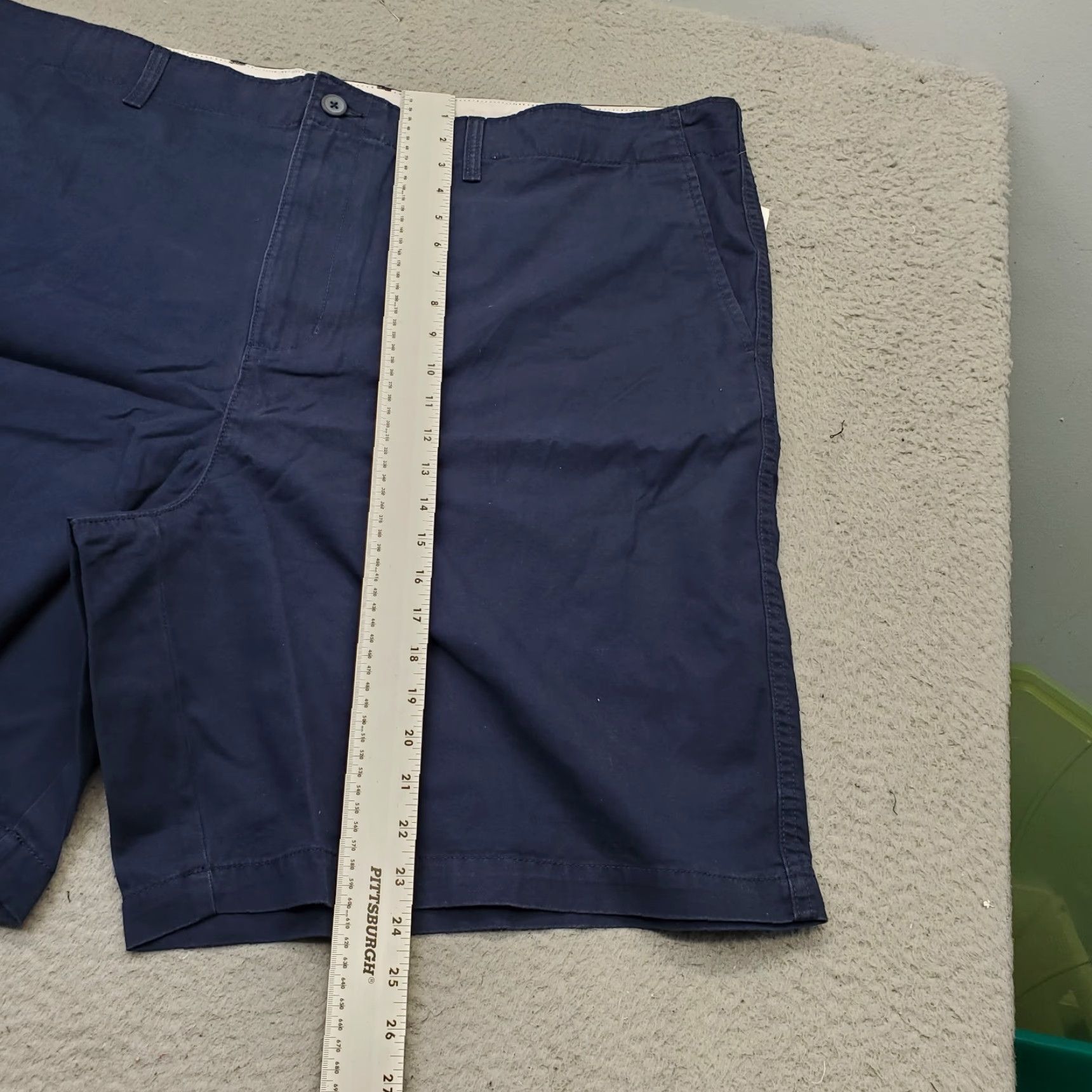 Old Navy Old Navy Mens Navy Lived In Straight Shorts Size 52 Regular Fit Flat Front Streetwear - 100% Cotton, Button Zip, Casual Summer Outdoor Mens Size US 36 / EU 52 - 3 Thumbnail