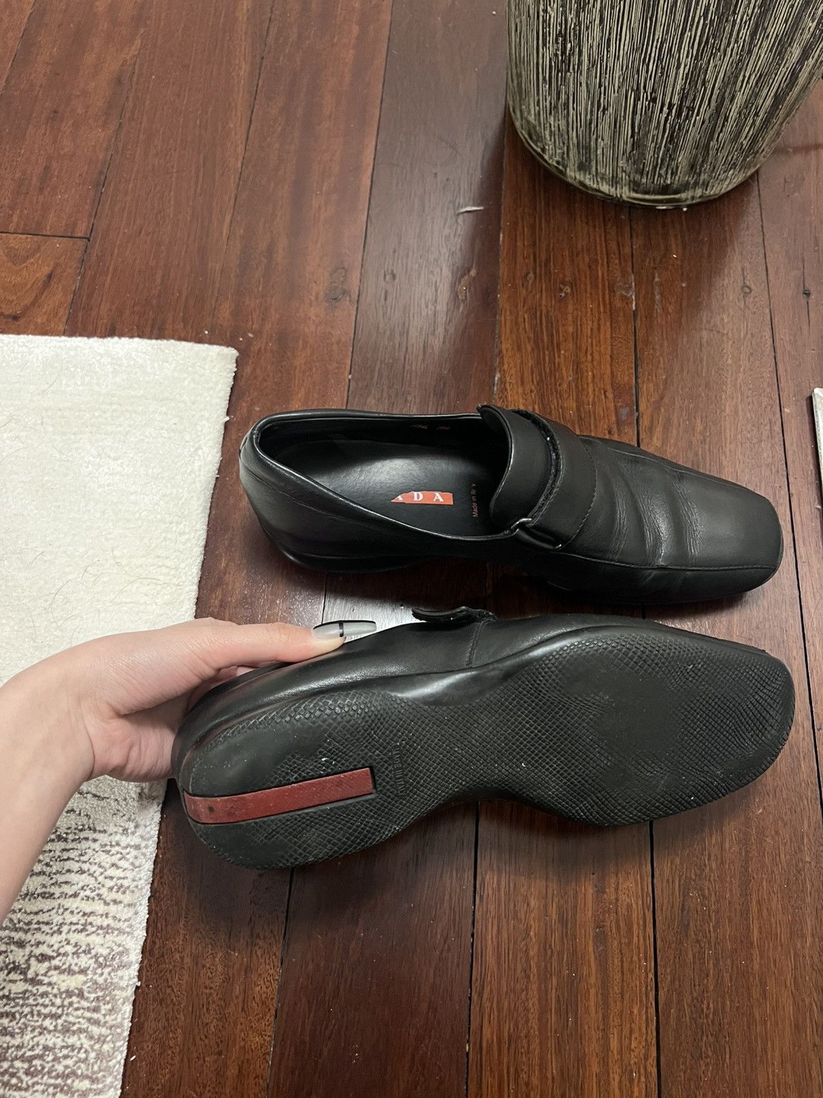 Prada Prada Sport Square-Toe Leather Velcro Shoes Size US 9 / IT 39 - 7 Thumbnail