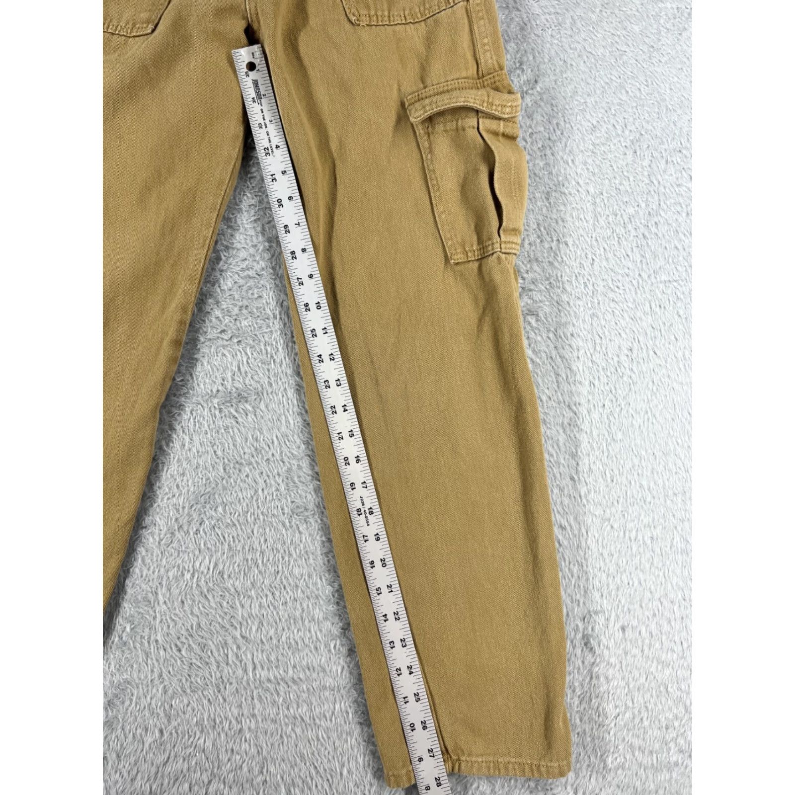 Vintage Beige Denim Jeans Womens 26x28 Straight Leg 5-Pocket Mid Rise Regular Cotton Blend Size 26" / US 2 / IT 38 - 7 Thumbnail
