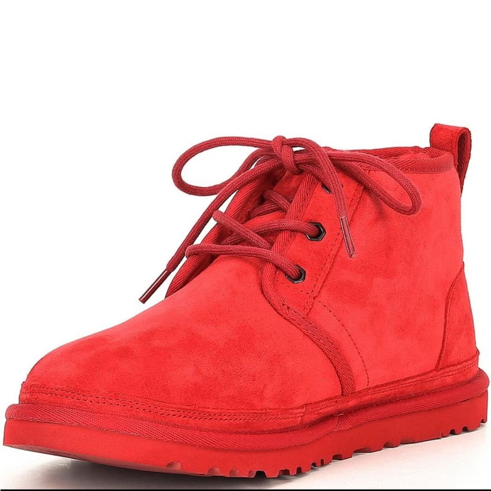 Ugg NEW UGG Suede Fur Neumal Boot Lace Ankle Booties Samba Red Size US 10 / IT 40 - 9 Thumbnail