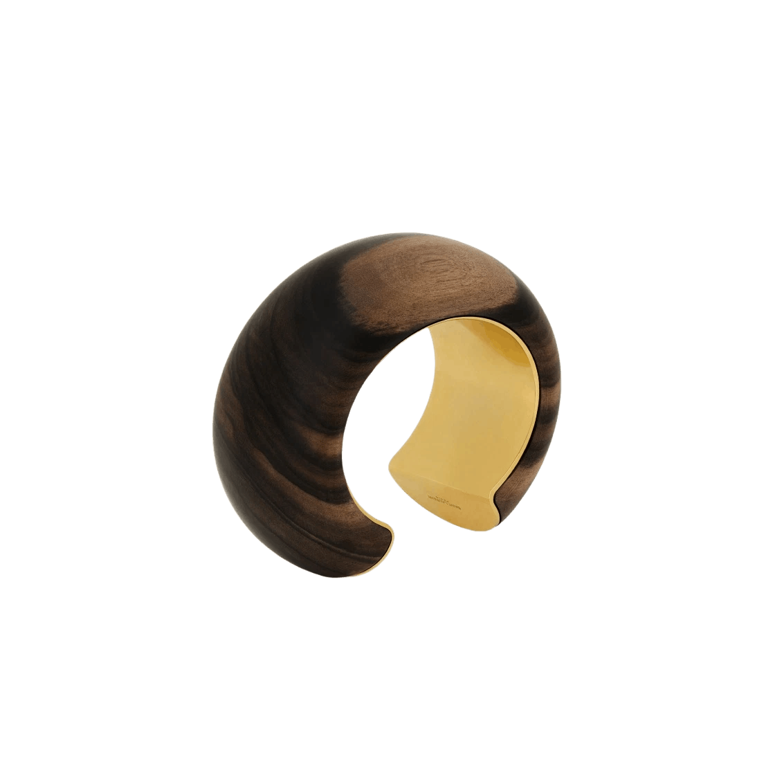 Saint Laurent Paris o1s1wg110325 Size: S / 747410 Medium Round Cuff Wood Metal Size ONE SIZE - 1 Thumbnail