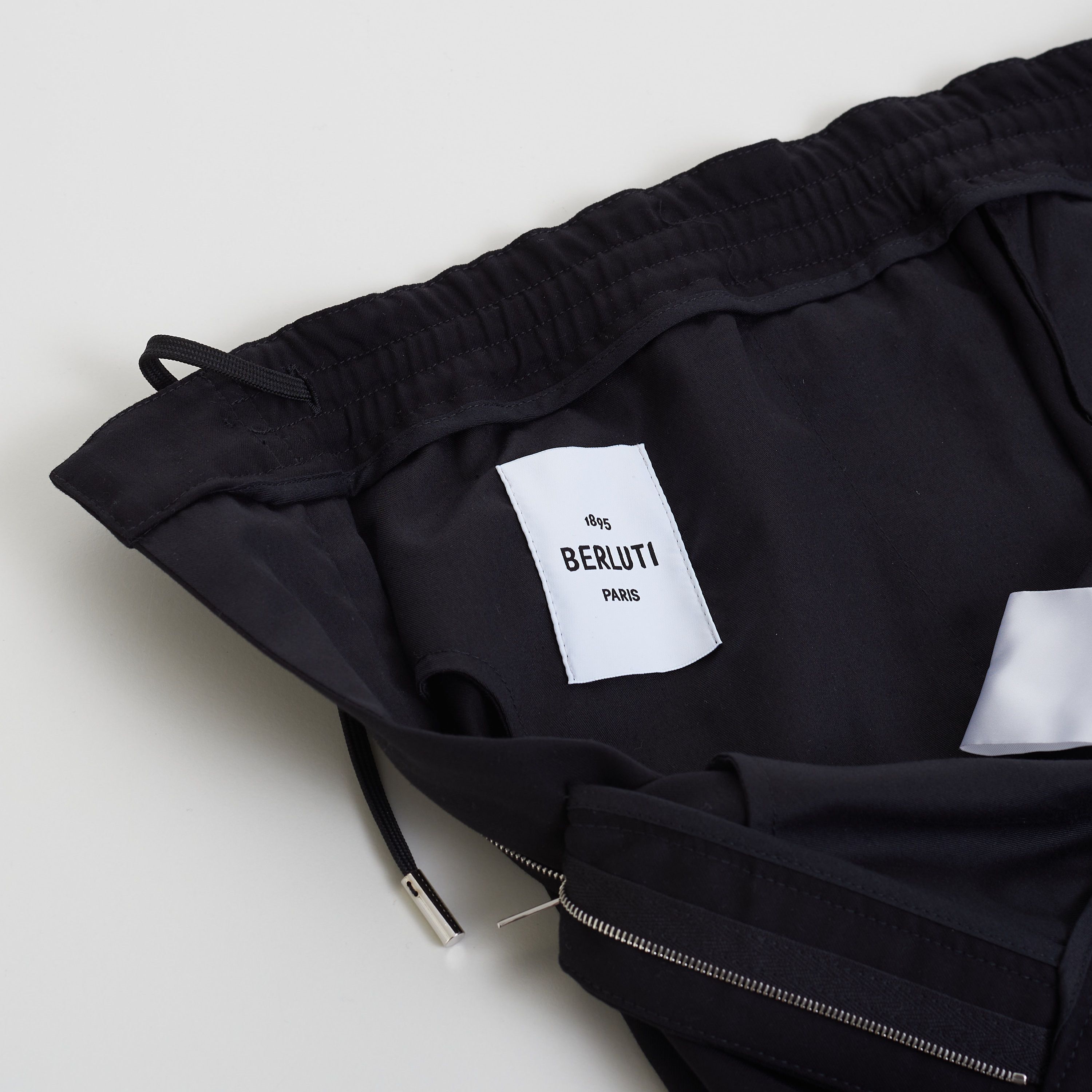 Berluti Drawstring Trousers In Black Cotton Size US 30 / EU 46 - 9 Thumbnail