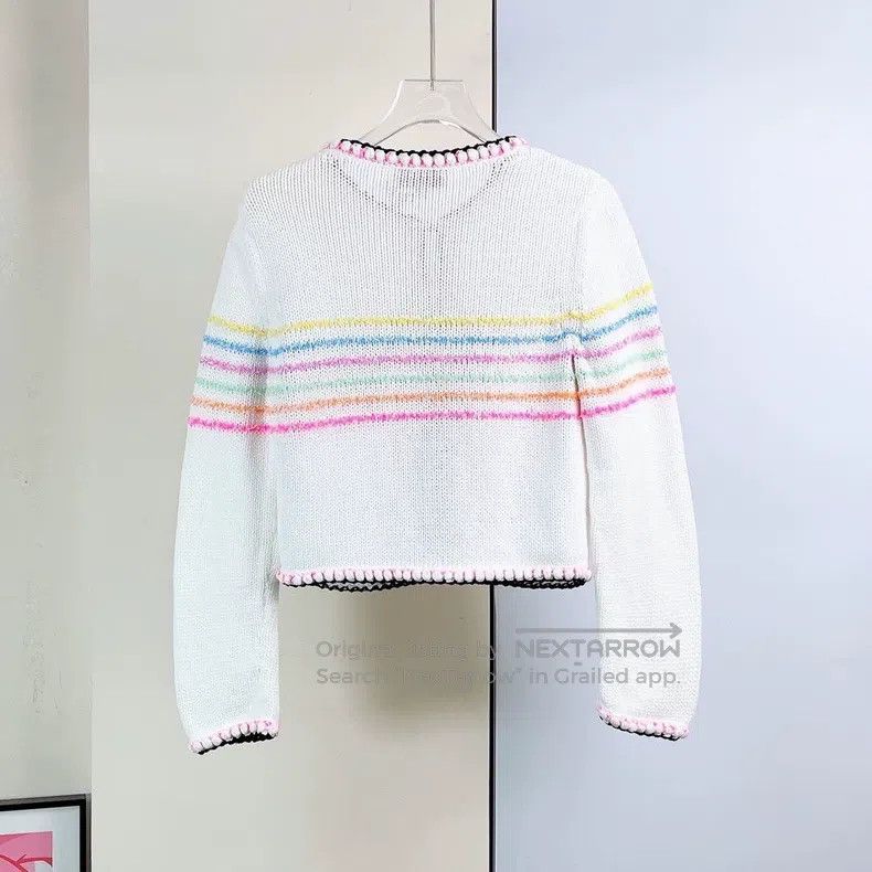 Chanel Chanel 24S colourful striped knitted cardigan coat Size XXS / US 00 / IT 34 - 3 Thumbnail