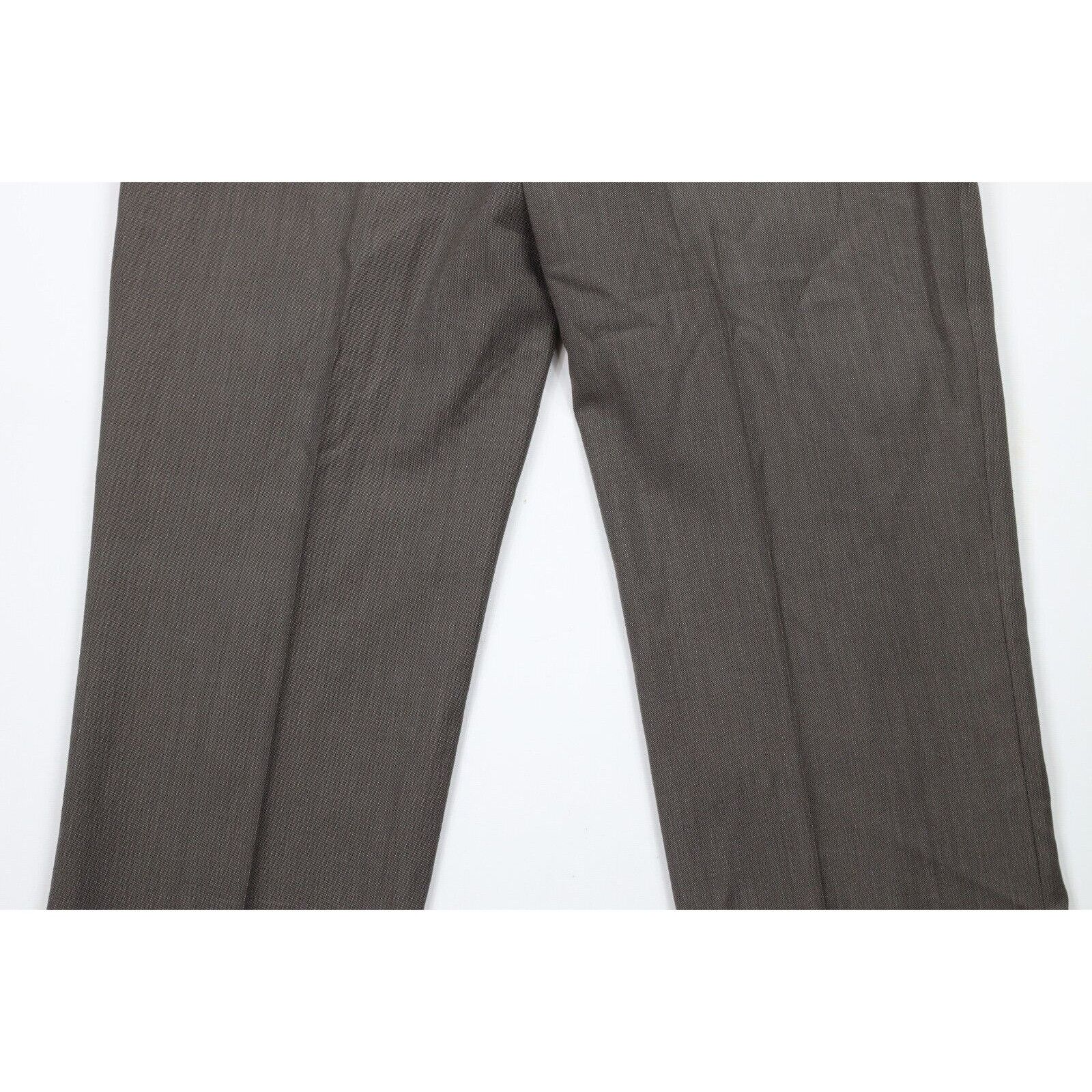Calvin Klein Calvin Klein Wool 2 Piece Wedding Suit Brown Size 44R - 18 Thumbnail