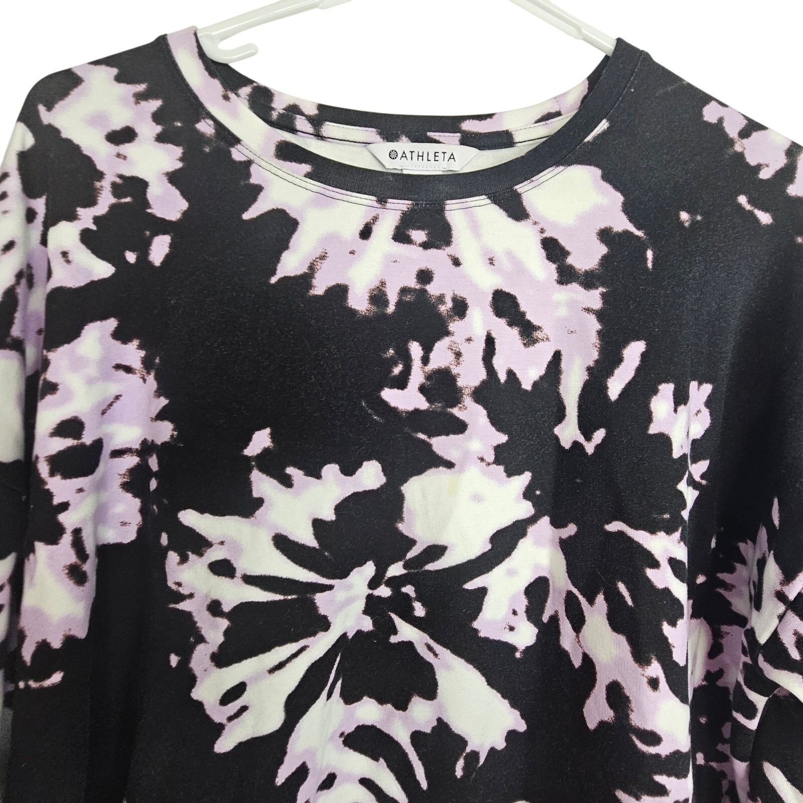 Athleta Athleta Women Balance Printed Willow Elfin Purple Sweatshirt Size M / US 6-8 / IT 42-44 - 3 Thumbnail