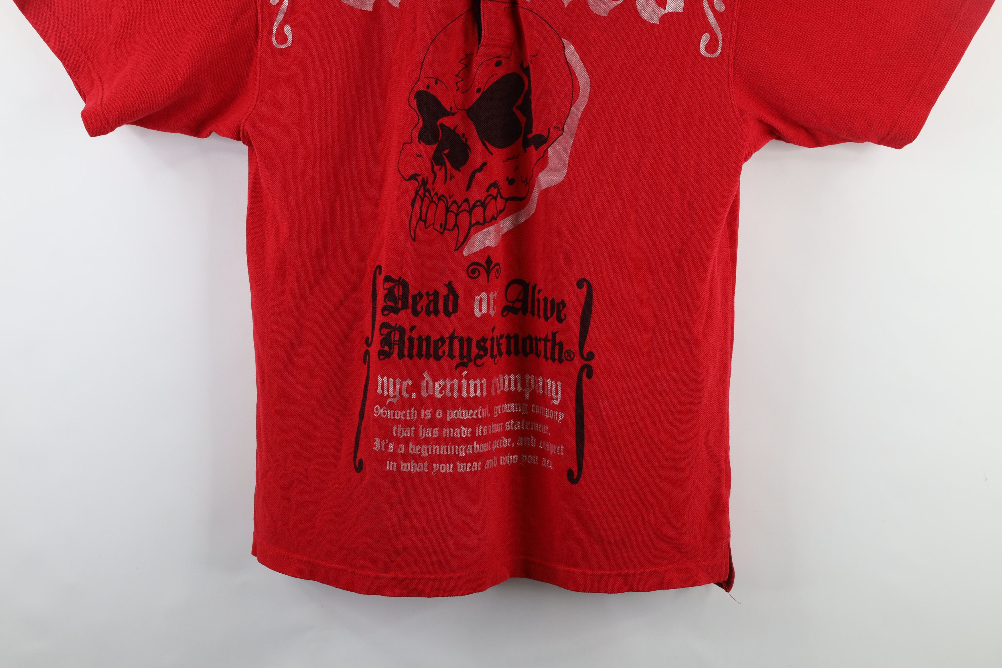 Vintage Vintage Y2K Streetwear Skull UFC MMA Fighting Polo Red Size US M / EU 48-50 / 2 - 3 Thumbnail