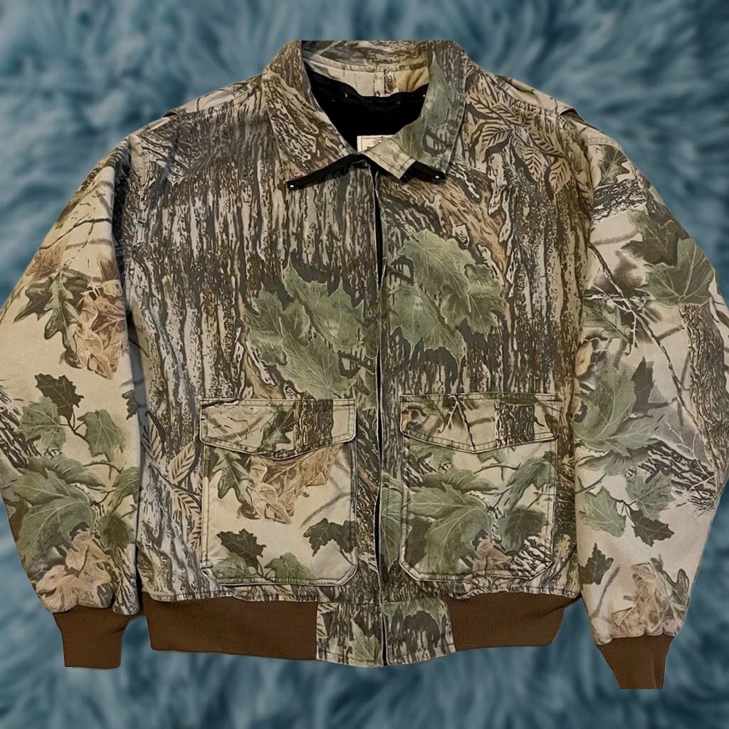 Realtree VINTAGE 90s Redhead Camo Realtree Bomber Jacket 2XL Brown Men Military Biker Grunge Army Hunting Usmc USA Size US XXL / EU 58 / 5 - 1 Thumbnail