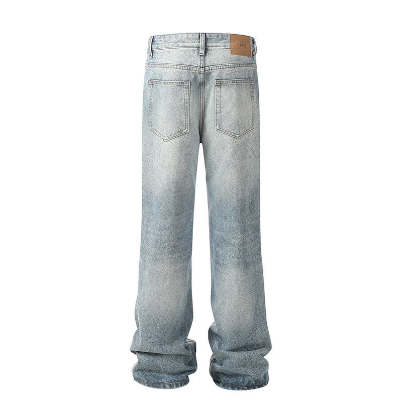 Vintage American-style light blue ripped flared jeans Size US 32 / EU 48 - 2 Thumbnail