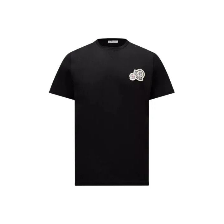 Moncler Moncler SS23 Cotton Logo Patch Men's T-Shirt Size US L / EU 52-54 / 3 - 1 Thumbnail