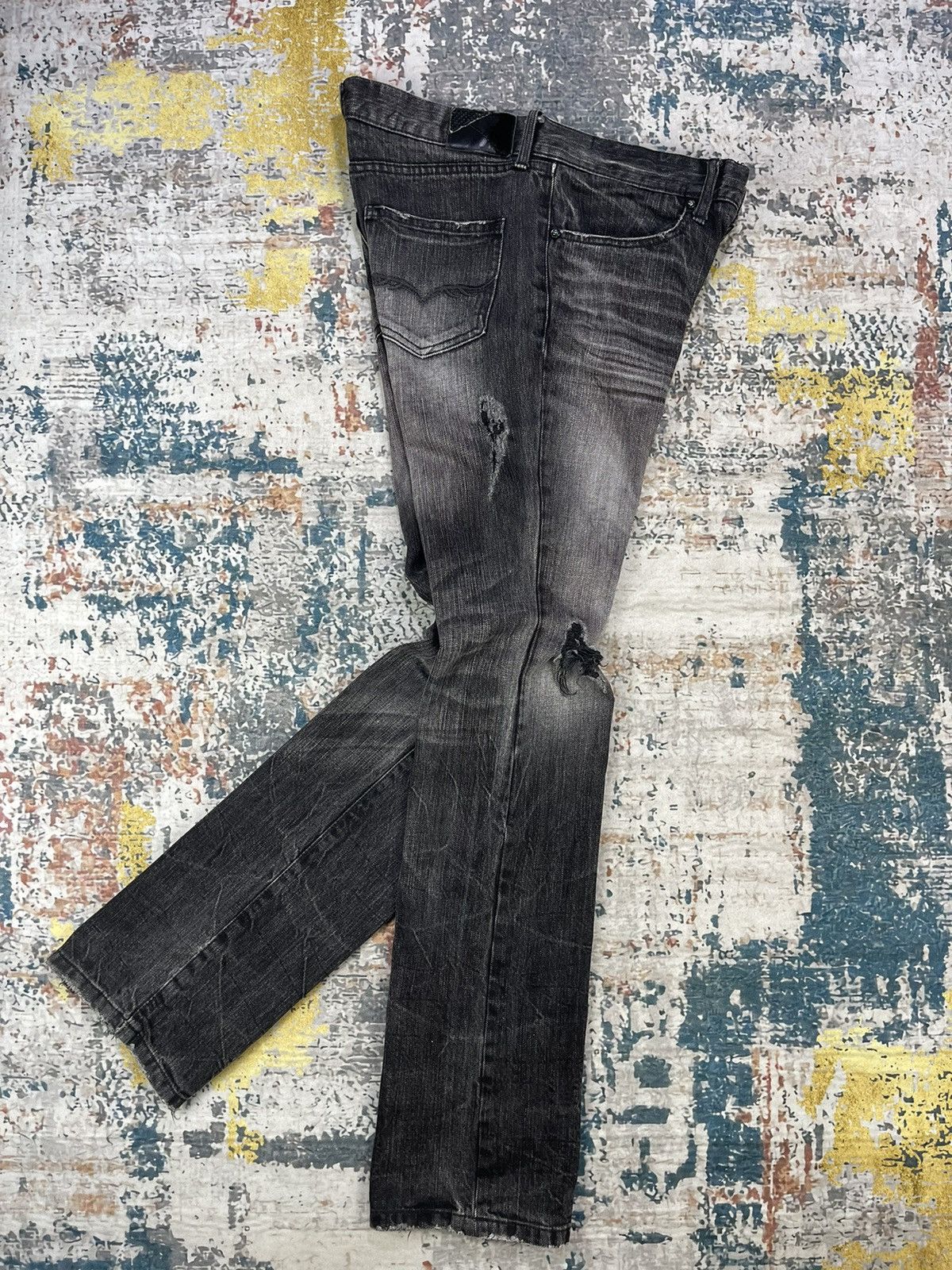 GOSTAR DE FUGA Hysteric Inspired Fuga Distressed Torn Jeans Size 32" / US 10 / IT 46 - 2 Thumbnail