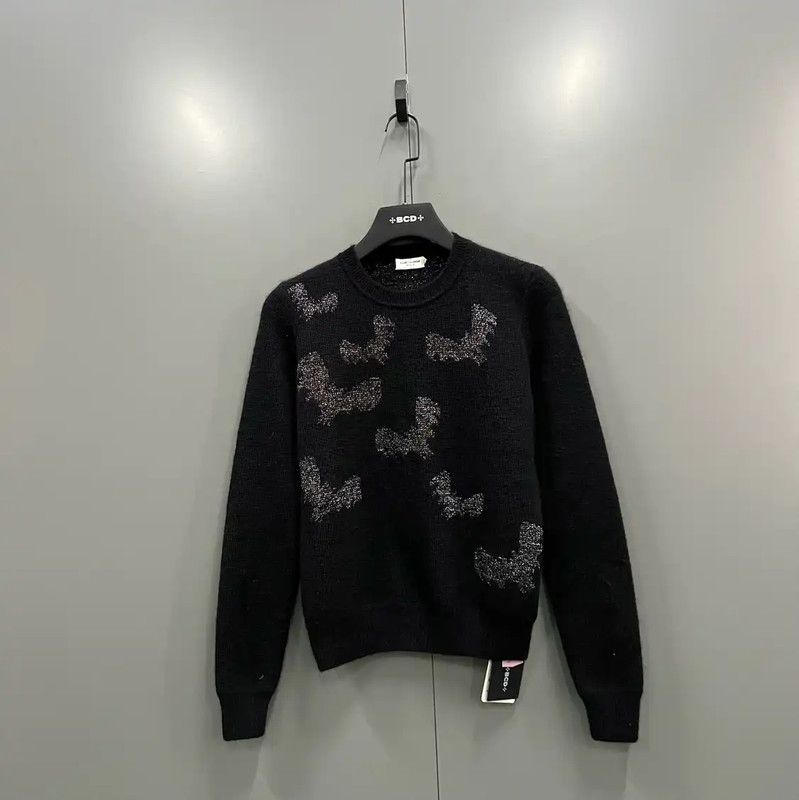 Yves Saint Laurent YSL Black Wool Long Sleeve Sweater for Women 0089 Size XS / US 0-2 / IT 36-38 - 1 Thumbnail