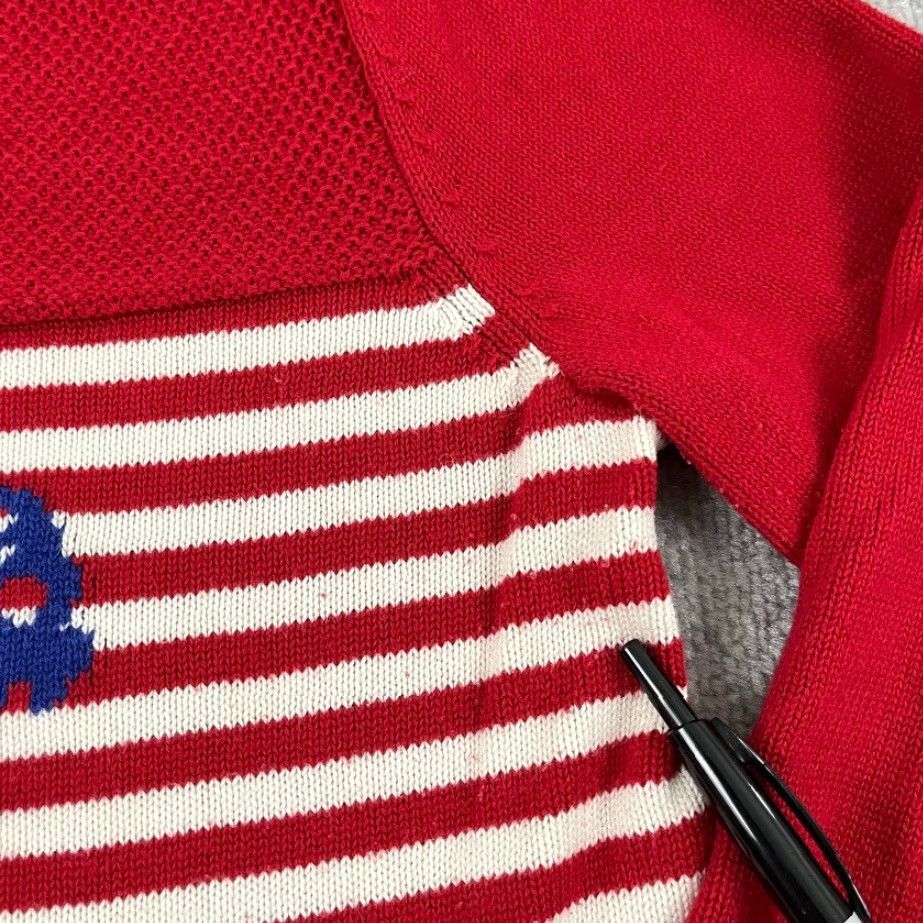 Talbots Talbots Sweater Womens Medium Red White Striped Anchor Nautical Coastal Knit Pullover Crew Neck Size M / US 6-8 / IT 42-44 - 7 Thumbnail