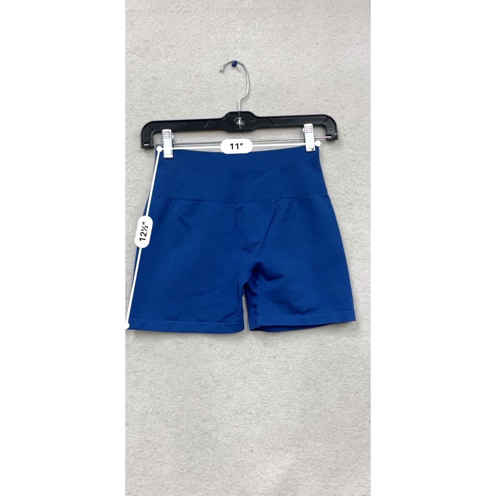 Vintage Aurola Biker Shorts Womens XS Blue Athletic Nylon Spandex Seamless High-Waist Size 26" / US 2 / IT 38 - 6 Thumbnail