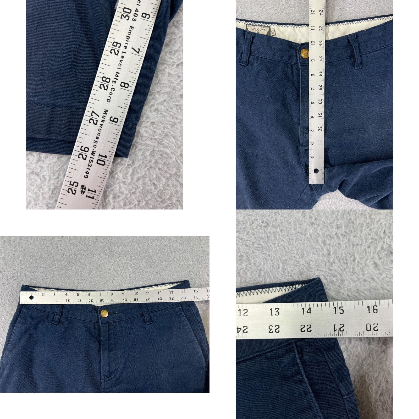 Volcom Volcom Shorts Men 28 Blue Cotton Blend Twill Skateboard Casual Men’s Shorts, Regular Fit, 5-Pocket, Canvas, Chino Style, Blue Volcom, Skate Theme, 28 Size US 28 / EU 44 - 9 Thumbnail