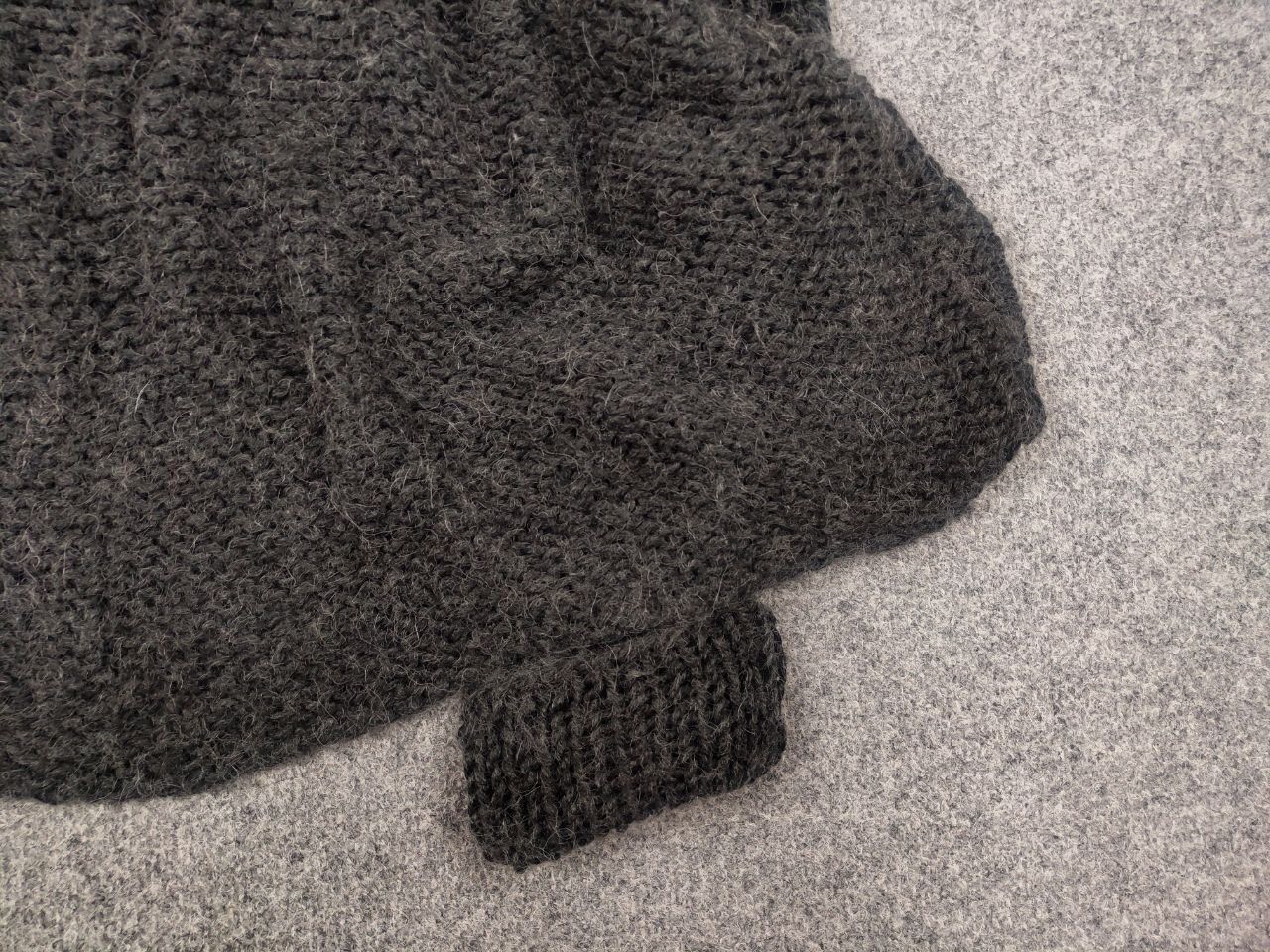 Vintage Umit unal Design oversized knit Dark Wool cropped Sweater Size L / US 10 / IT 46 - 9 Thumbnail