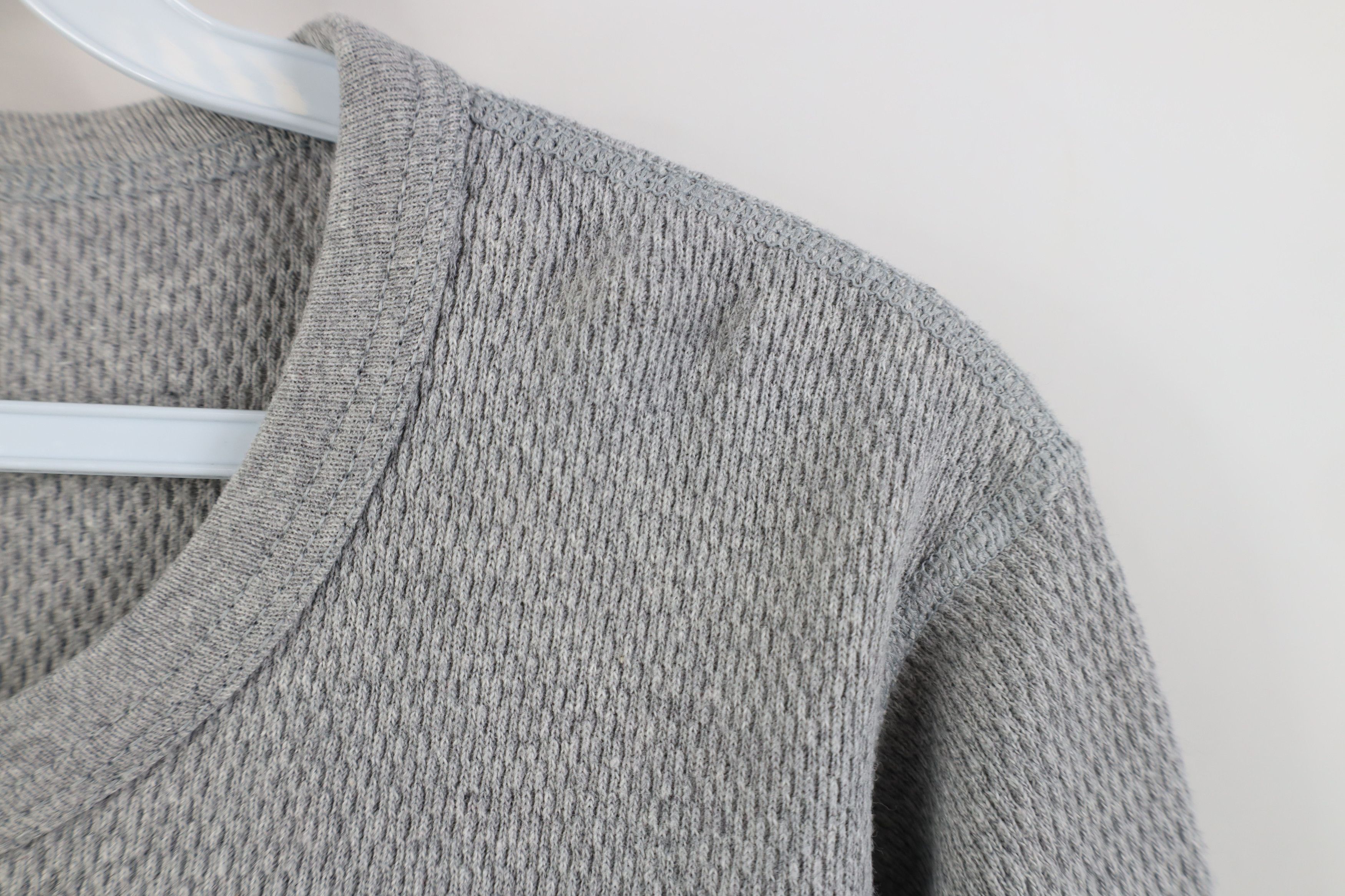 Vintage Vintage 90s Streetwear Waffle Knit Long Sleeve T-Shirt USA Size US L / EU 52-54 / 3 - 4 Thumbnail