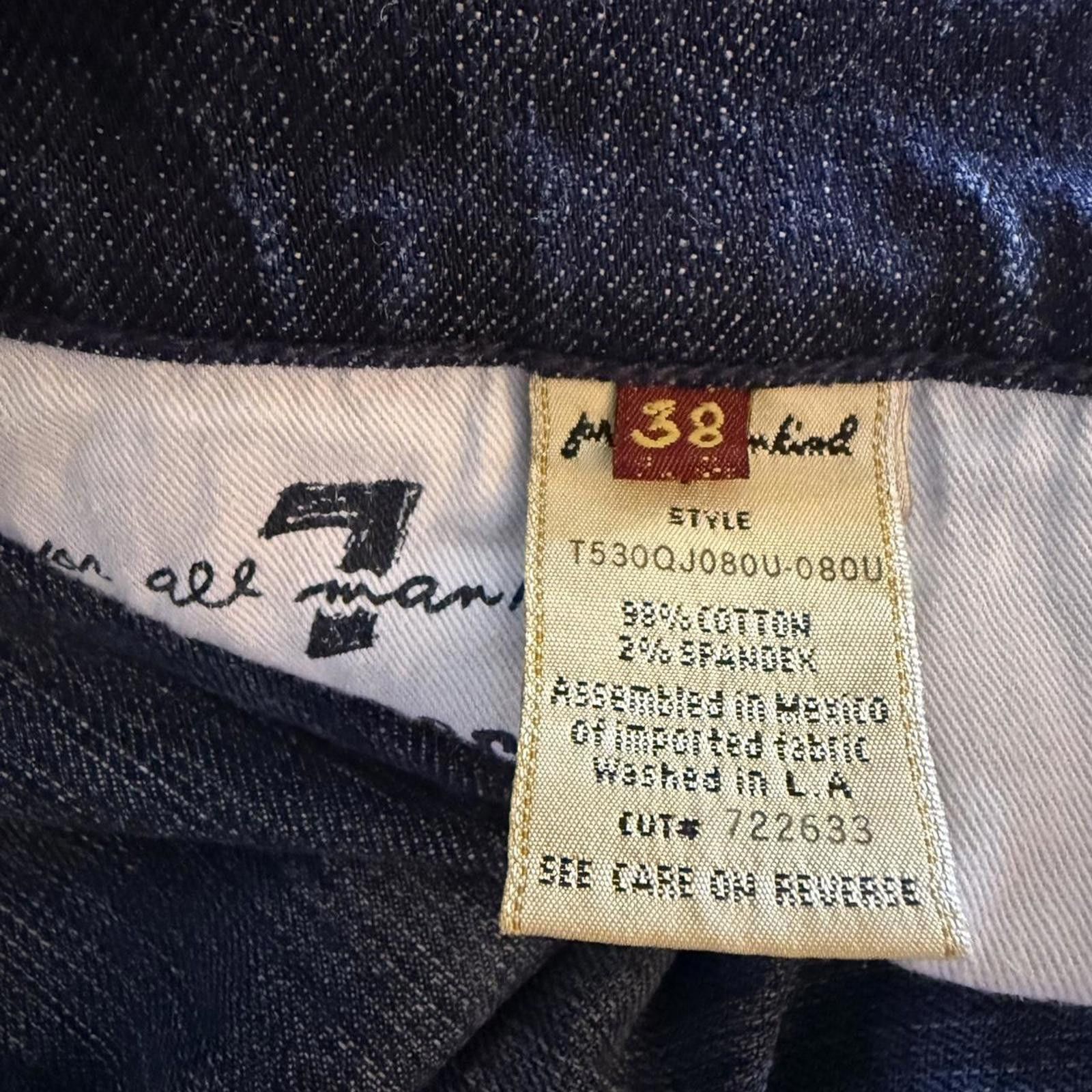 7 For All Mankind 7 For All Mankind Blue Straight Leg Jeans Size 38 Size 38" / US 16 / IT 52 - 4 Thumbnail