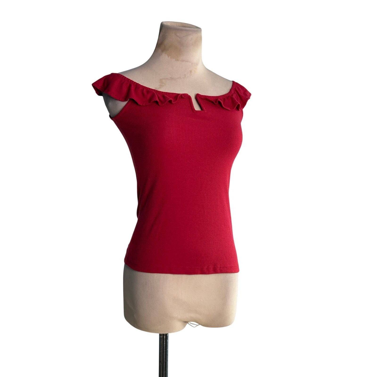 Aeropostale Seriously Soft red off the Shoulder tank top size Small Size S / US 4 / IT 40 - 10 Thumbnail