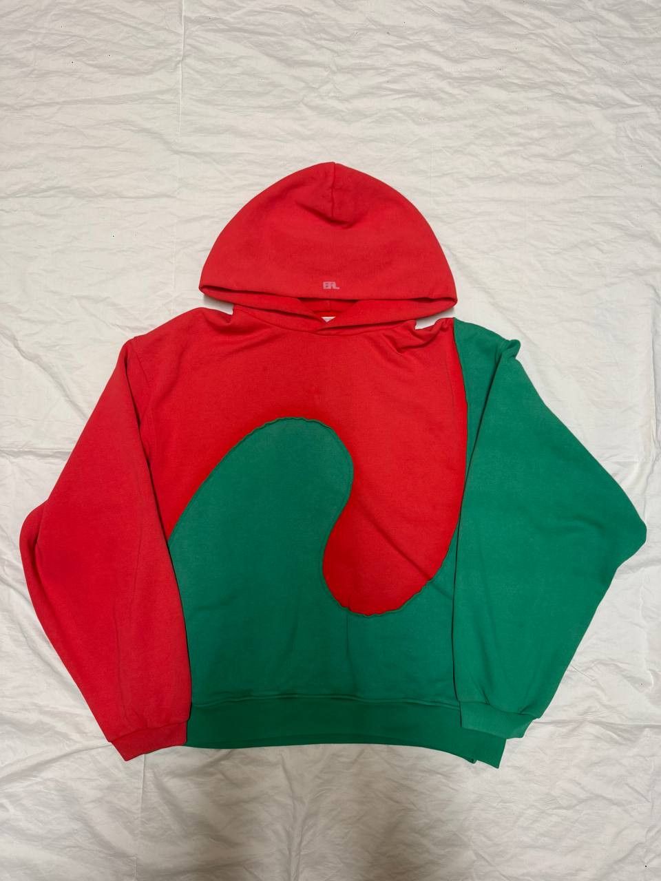 ERL ERL Red & Green Swirl Fleece Hoodie Size US L / EU 52-54 / 3 - 2 Thumbnail