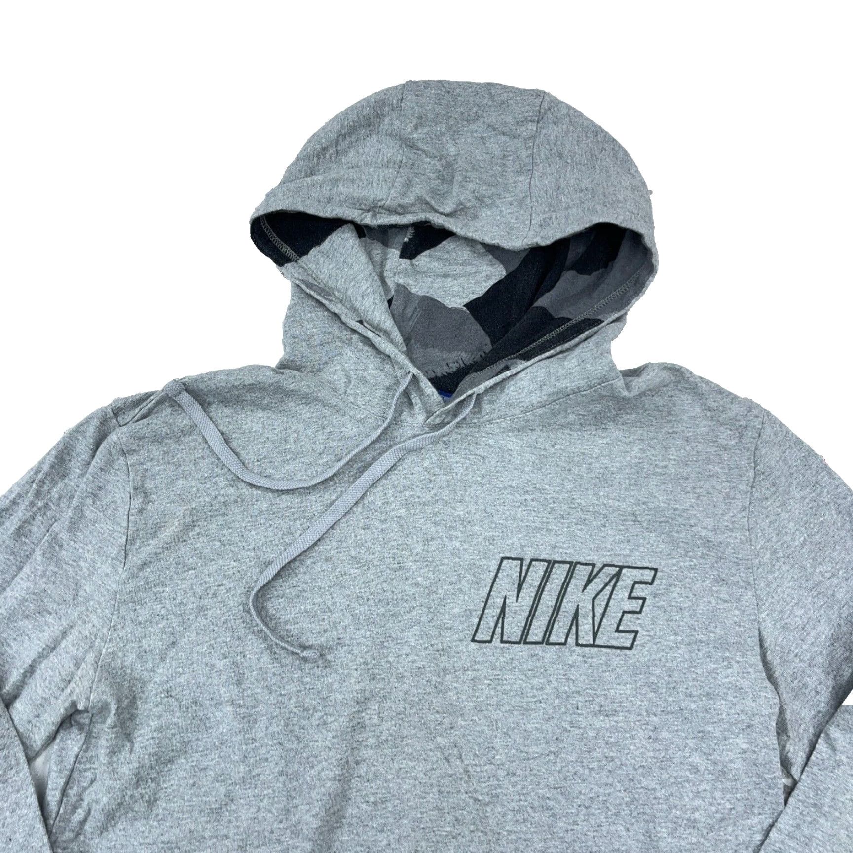 Nike Nike Shirt Men Medium Gray Black Tee Hoodie Heather Unlined Geometric Adult Size US M / EU 48-50 / 2 - 3 Thumbnail