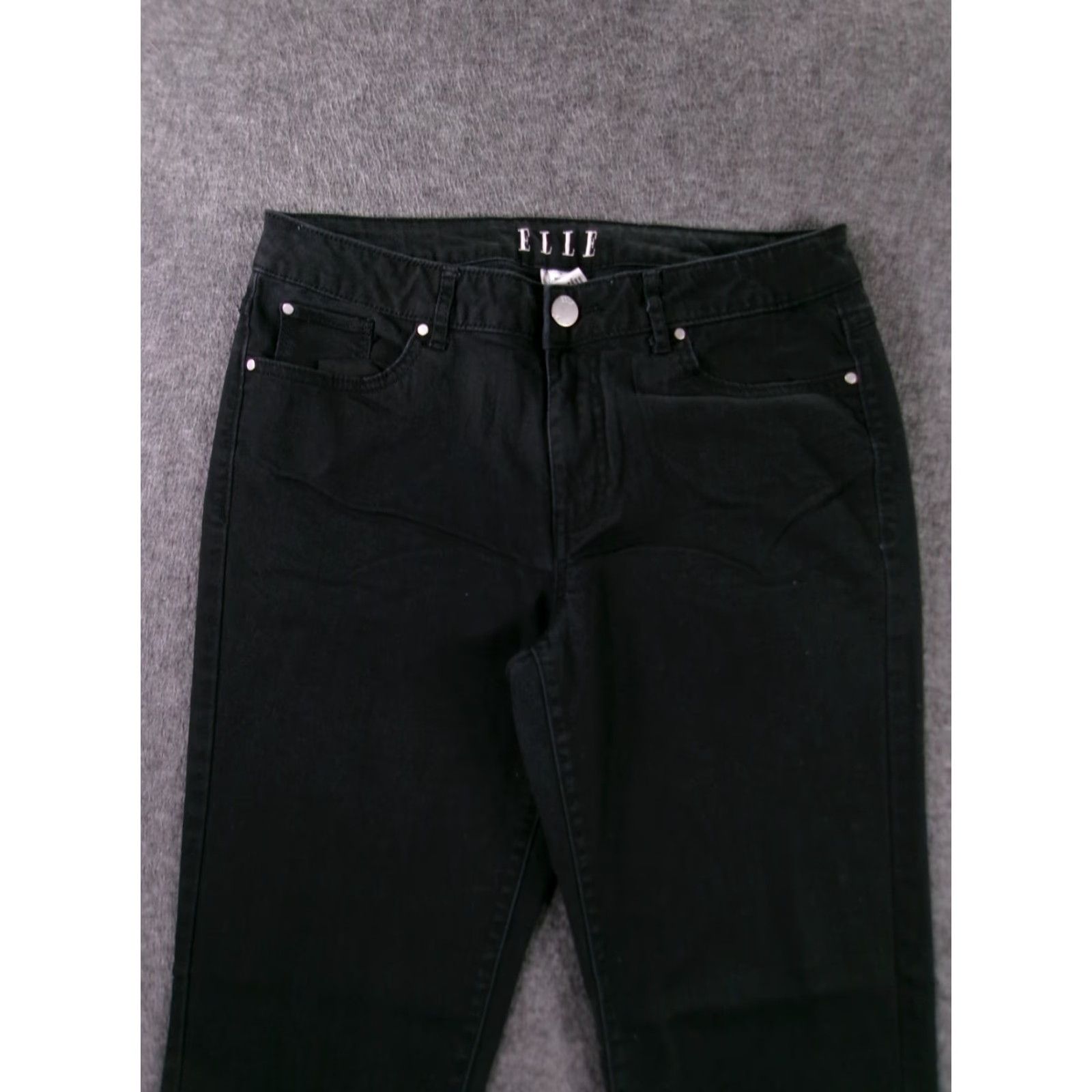 Vintage VINTAGE ELLE Jeans Women 8 Black Regular Fit Tapered Leg Mid Rise Dark Wash Capsule Size 30" / US 8 / IT 44 - 2 Thumbnail