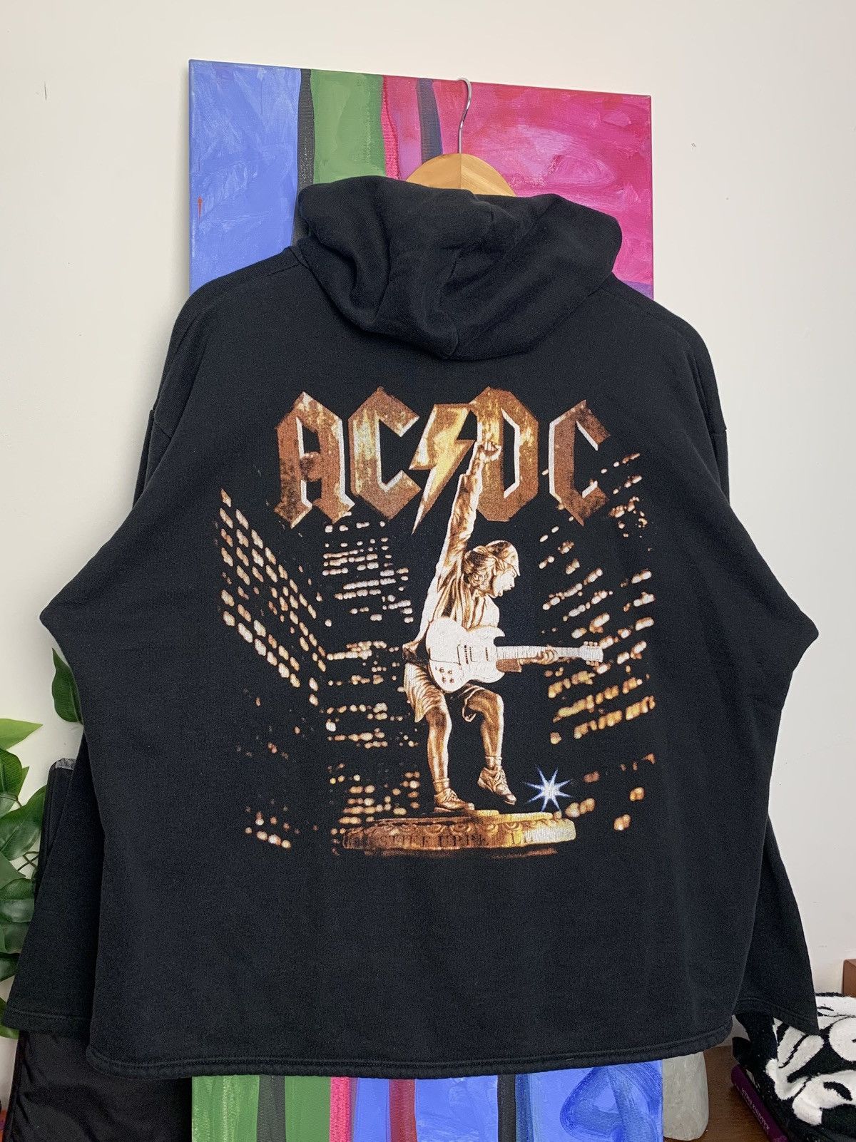 Band Tees AC DC Stiff Upper Lip Tour 2000, Hoodie Rare faded 