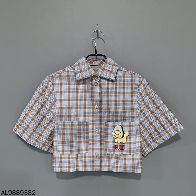 Gucci Gucci Size 38 Avocado dog short shirt 2502-Nextarrow Size US XS / EU 42 / 0 - 1 Thumbnail
