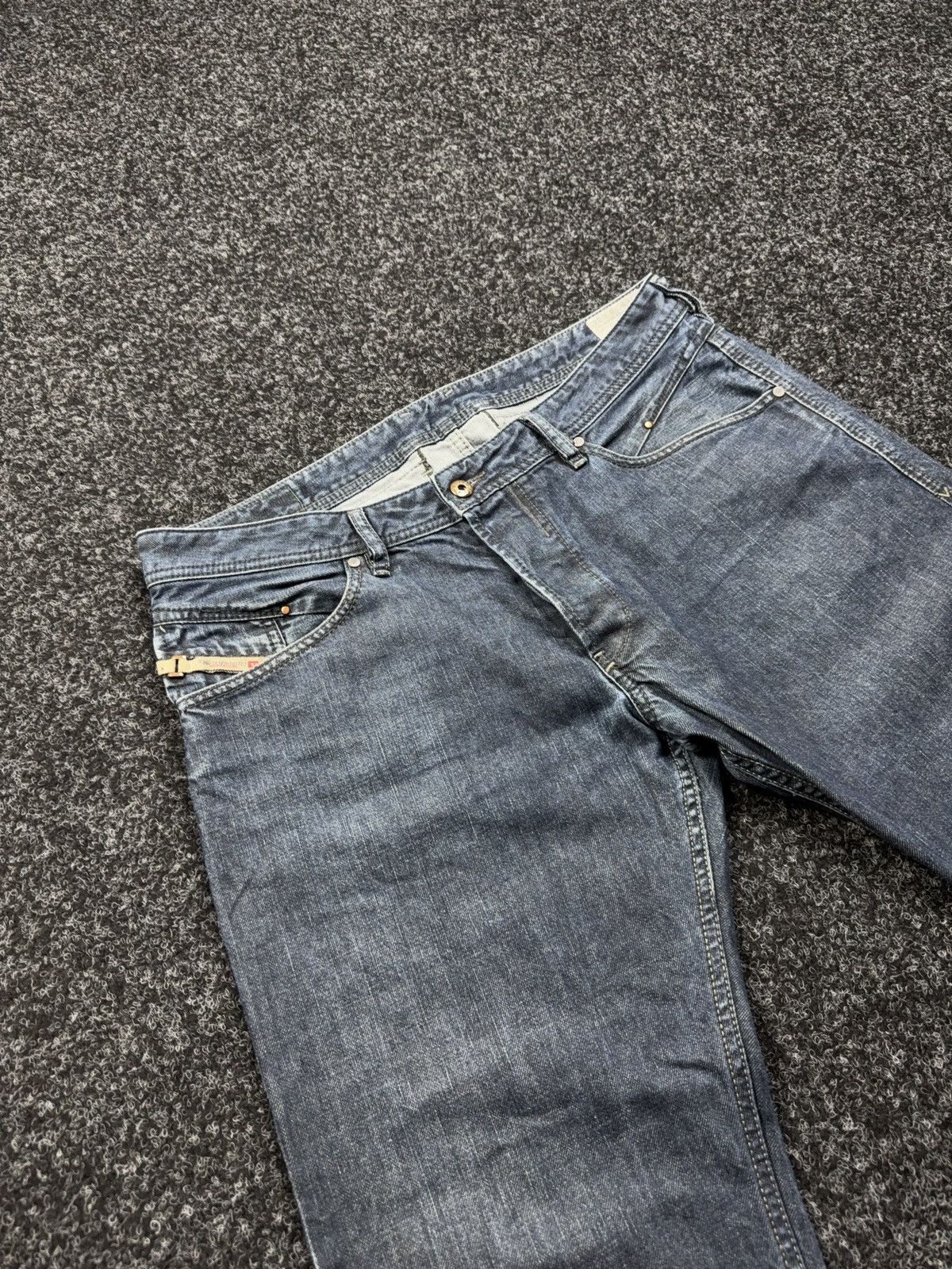 Diesel Luxury 00s Y2K Diesel Belther Regular Slim Tapered Jeans Size US 36 / EU 52 - 6 Thumbnail
