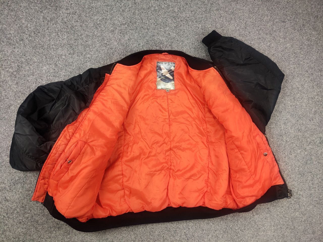 Vintage Vintage 90's MA 1 Intermediate Full Zip Black Bomber Jacket Size US XL / EU 56 / 4 - 10 Thumbnail