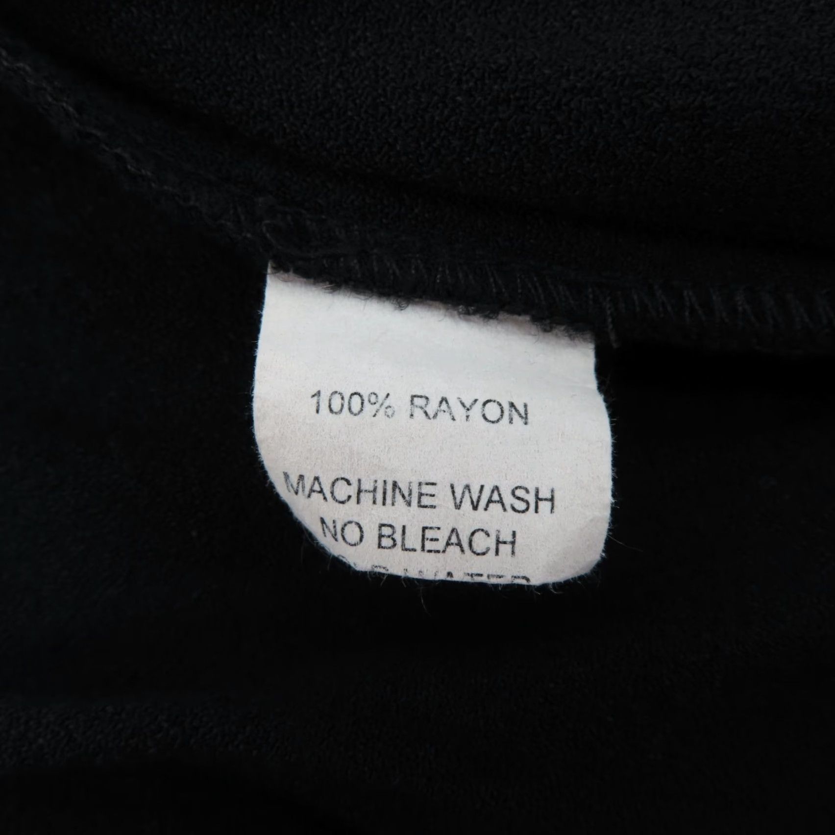 Vintage Citron Santa Monica Pants Womens PM Black Rayon Stretch Waist Flat Front High Rise Ankle Petite Medium Relaxed Casual Vintage No Size 32" / US 10 / IT 46 - 6 Thumbnail